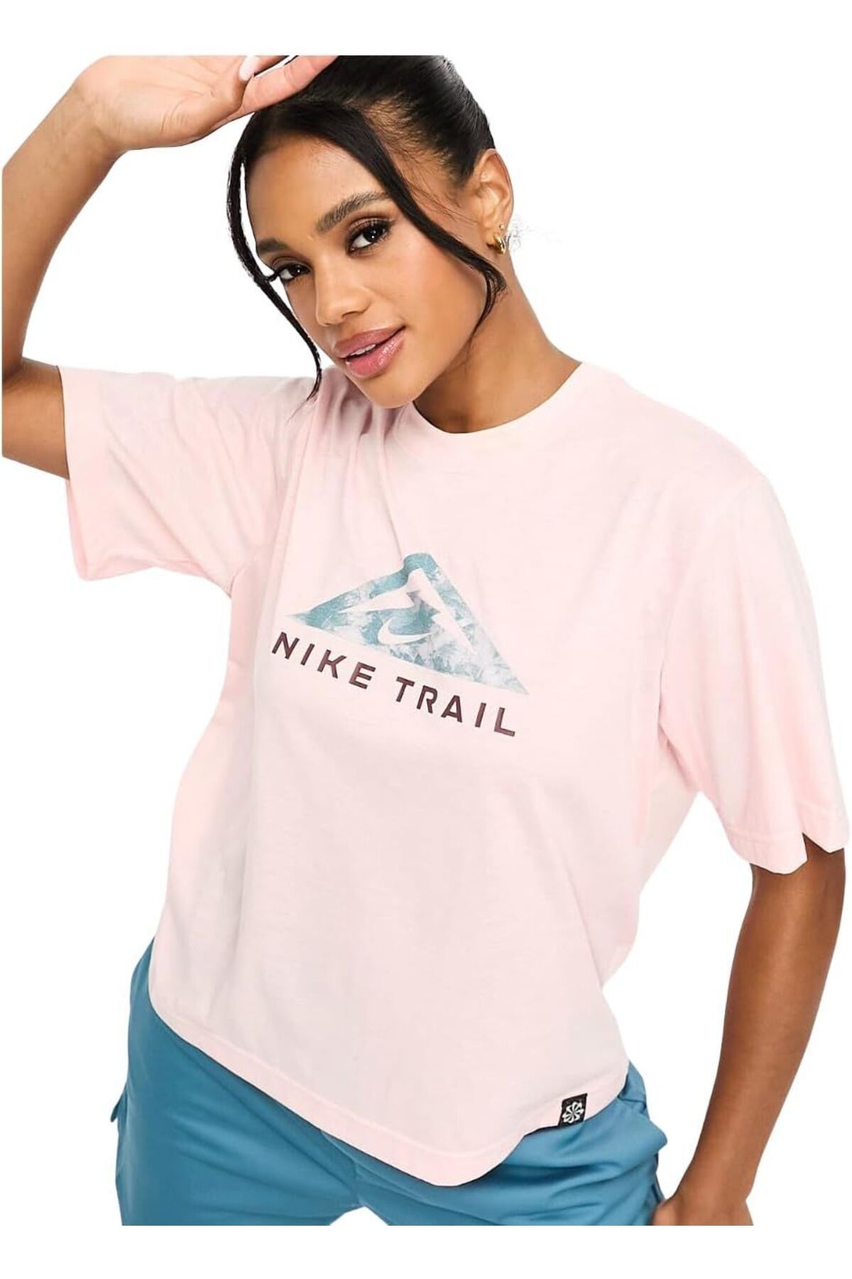 Nike Dri-Fit Trail Short-Sleeve Kadın Tişört DX7896-624