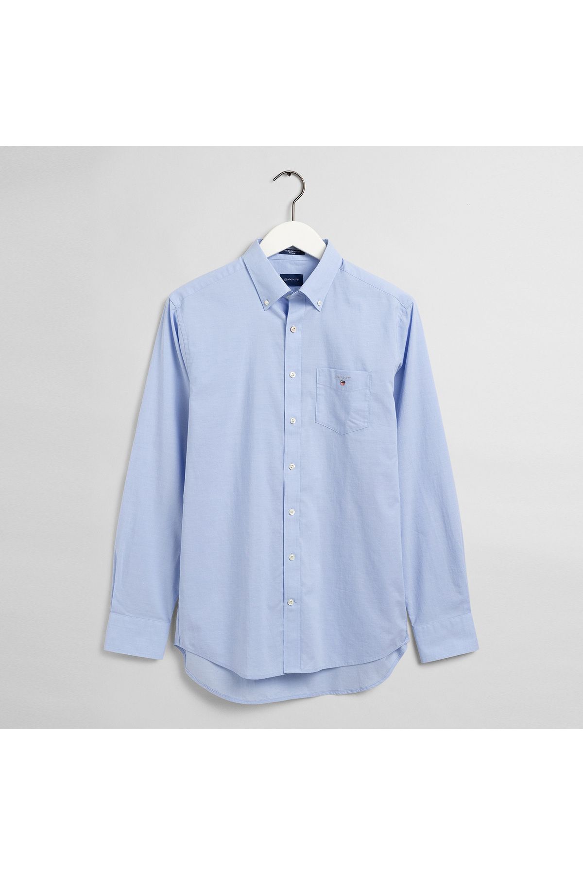 Gant Erkek Mavi Regular Fit Düğmeli Yaka Broadcloth Gömlek