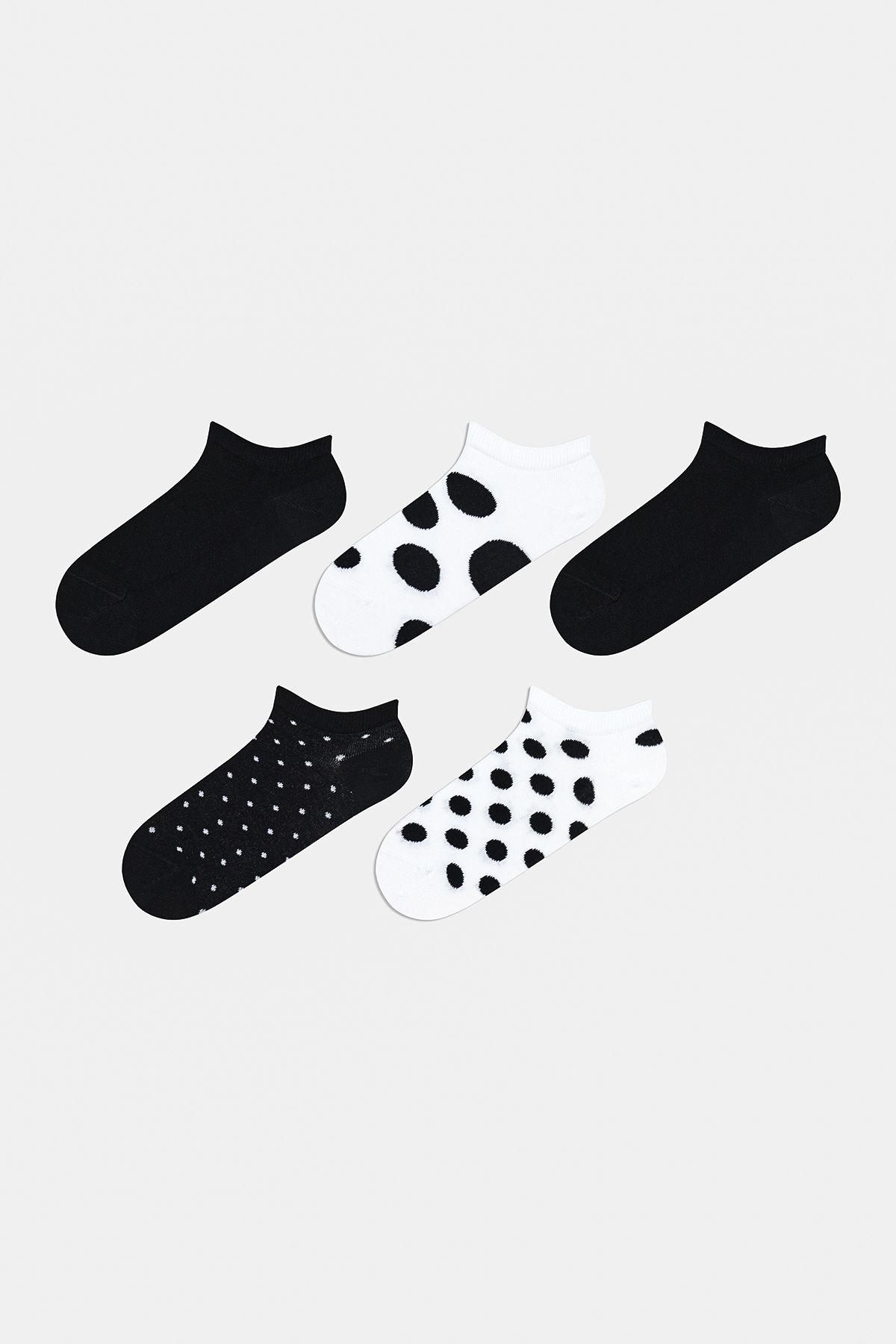 Penti Pointy 5li Beyaz-Siyah Patik Çorap