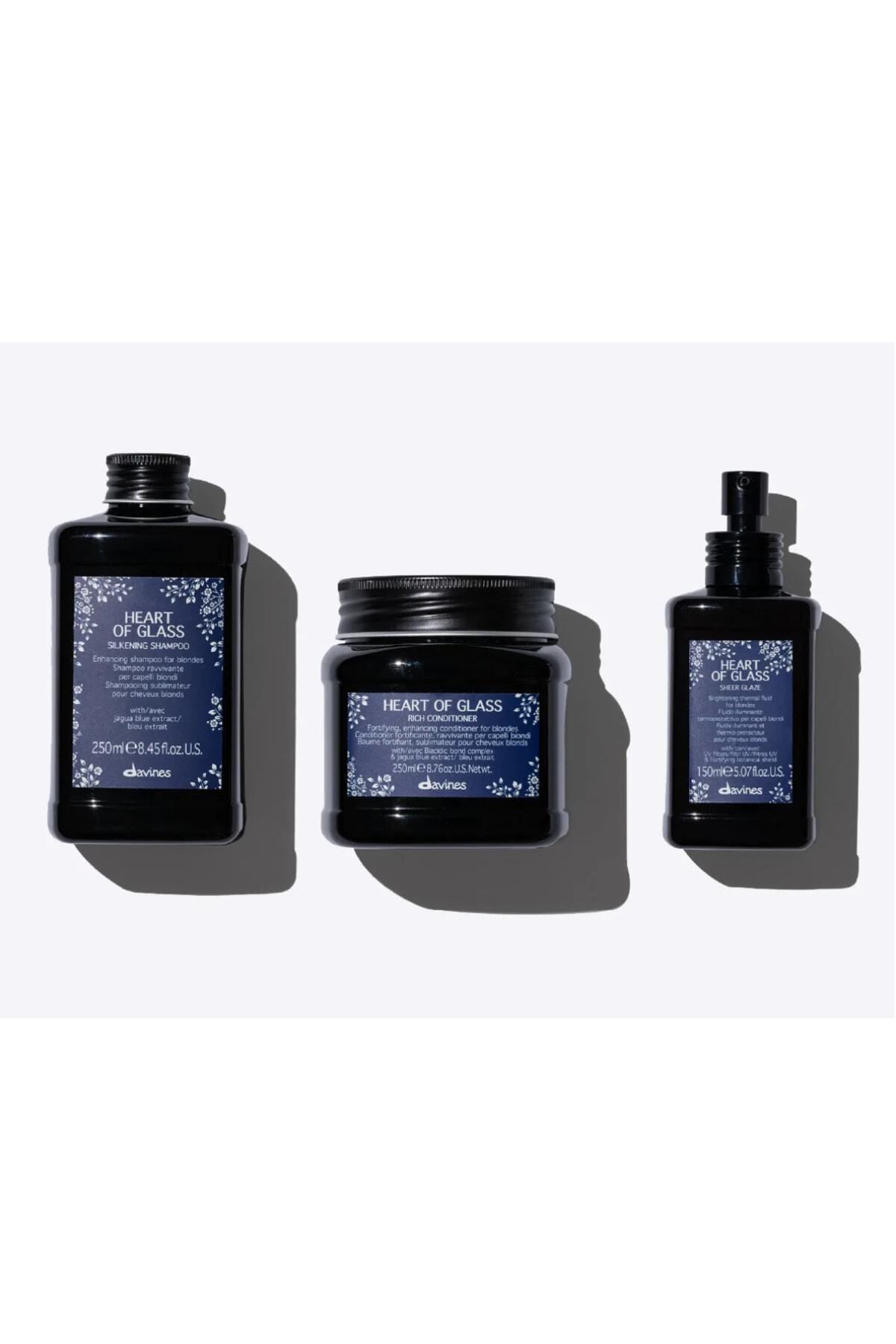 Davines . Heart Of Glass Perfect Hair Care Full Rich Set For Silky Strong Blonde Hairs 1KUTU