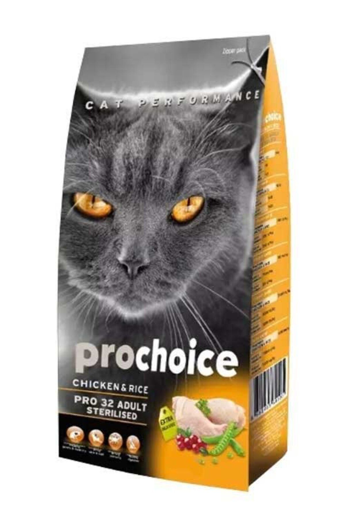 Pro Choice Cat Pro 32 Sterilised Tavuklu Pirinçli Kısır Kedi Maması 2 Kg
