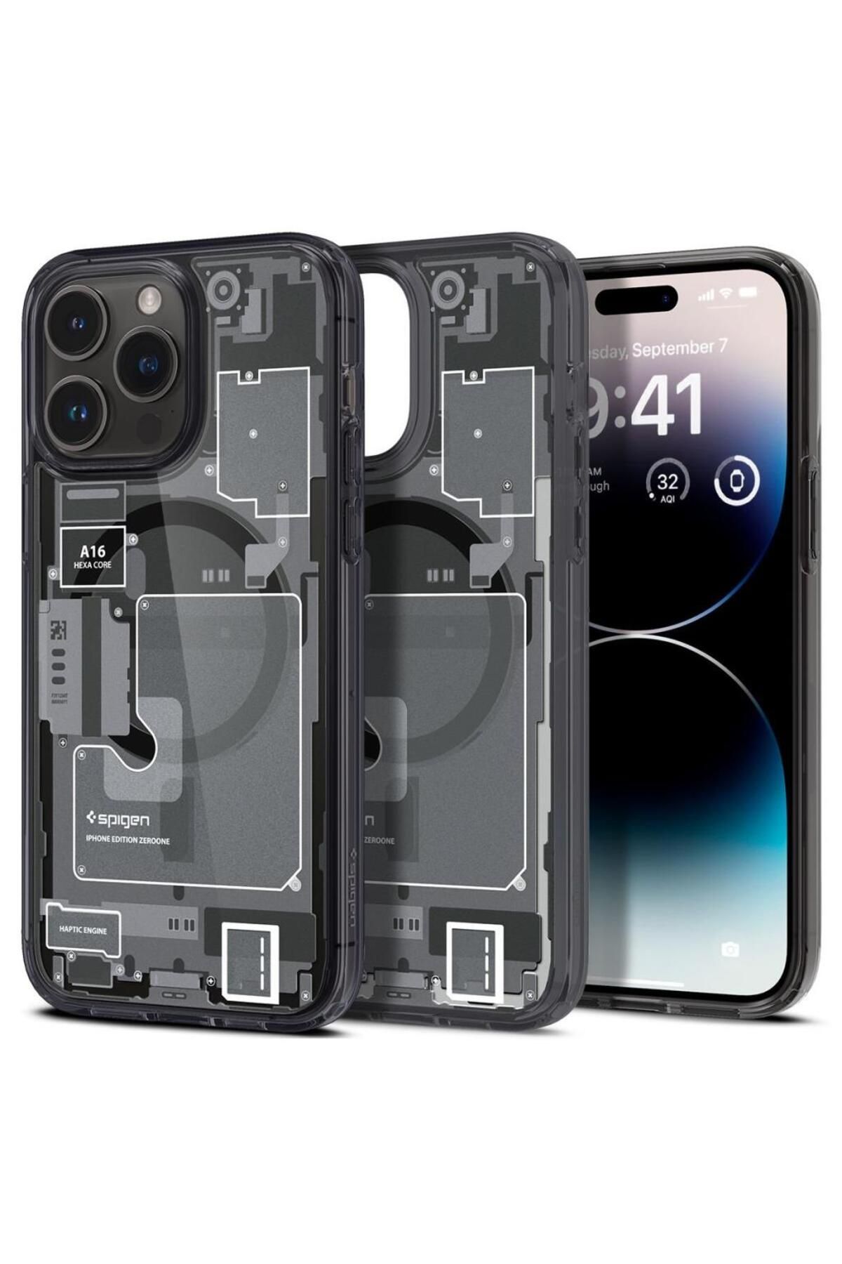 Spigen iPhone 14 Pro Max Kılıf Ultra Hybrid Zero One MagFit MagSafe özellikli Black - ACS05539