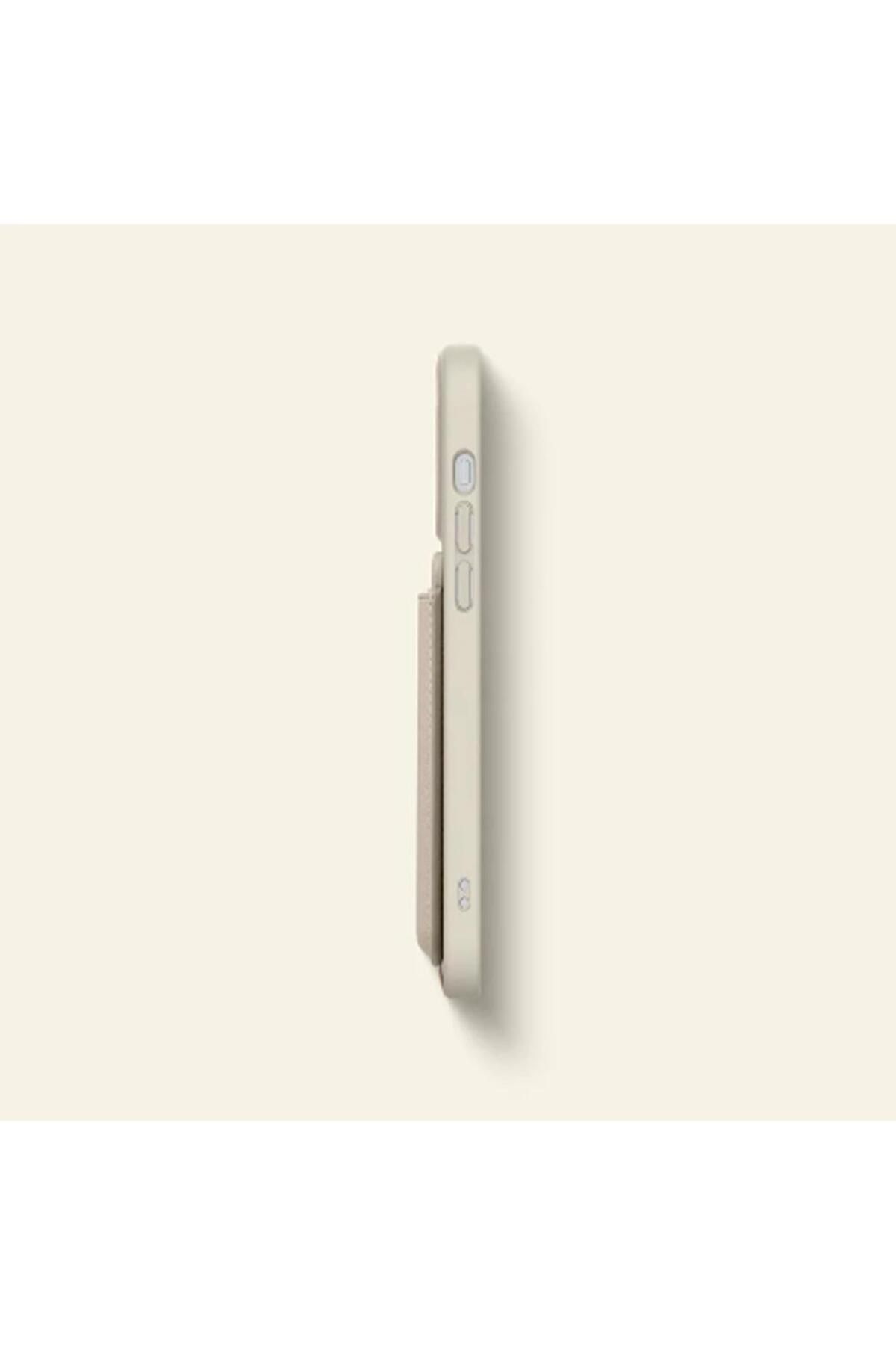Spigen Ciel by Cyrill iPhone için MagSafe özellikli Kartlı  Cüzdan Kajuk Mag Cream - AFA05260