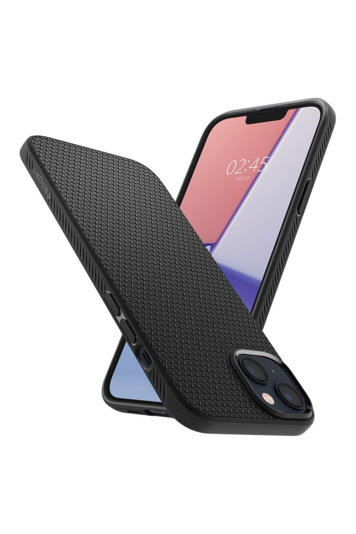 Spigen iPhone 14 Plus Kılıf Liquid Air Matte Black - ACS04891