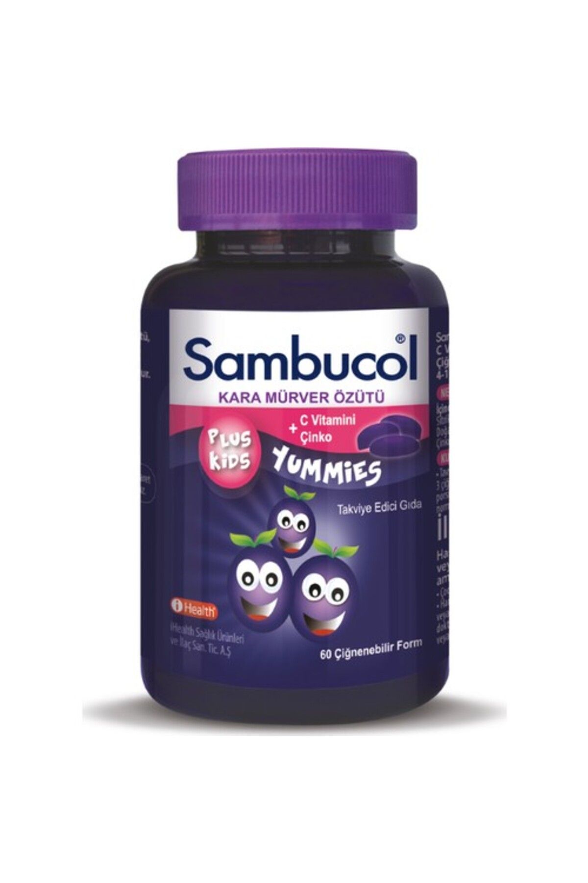 Sambucol Plus Kids Yummies 60 Çiğnenebilir Form