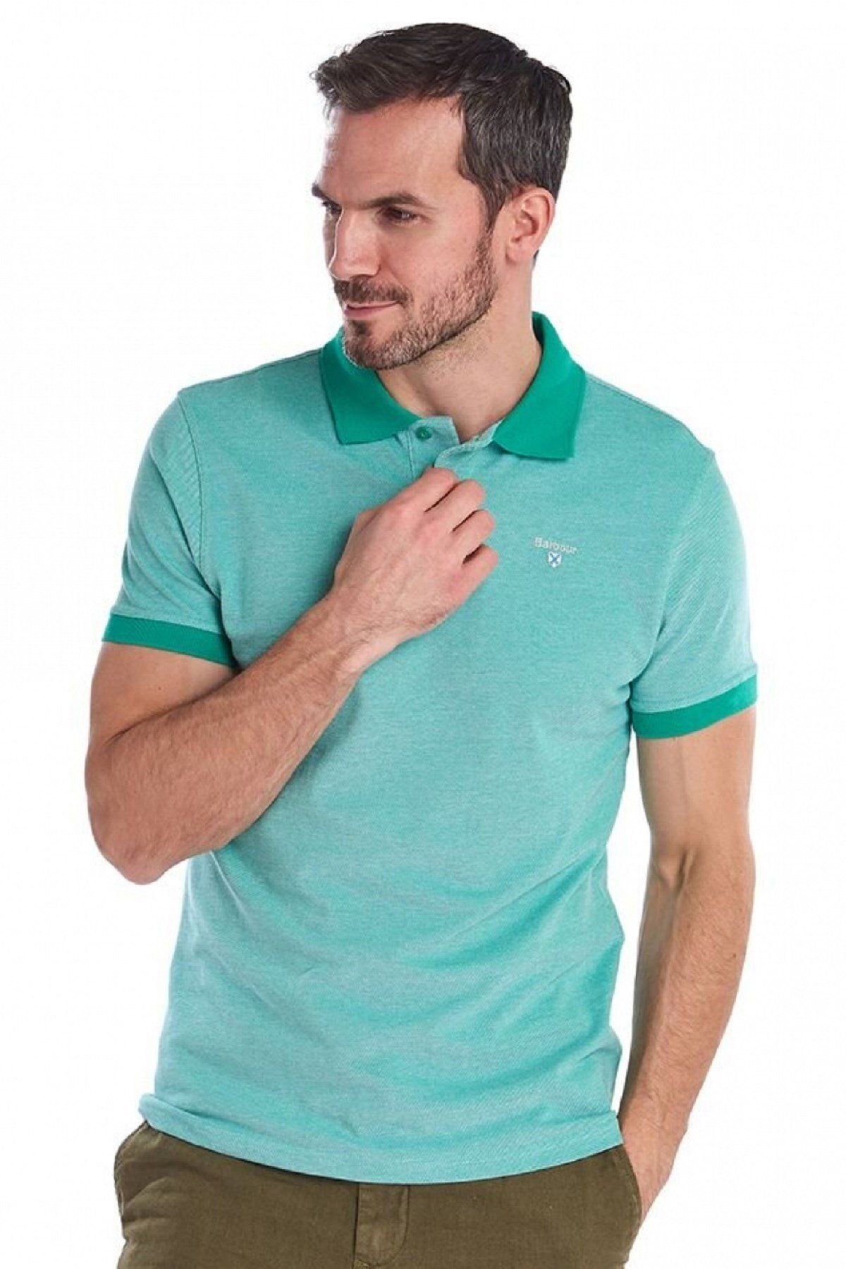 Barbour Sports Polo Mix Gn53 Kingfisher