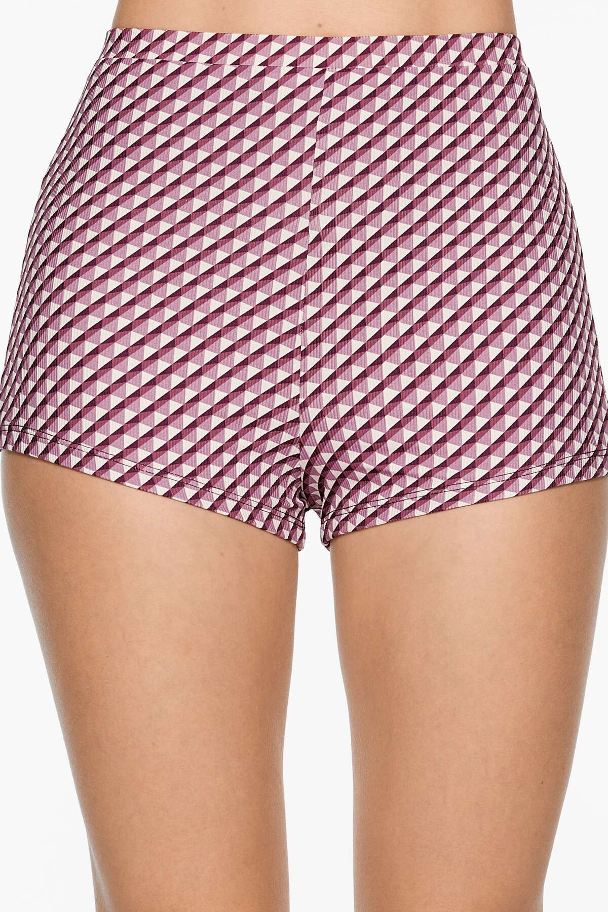 Oysho Geometrik desenli hot pants bikini altı