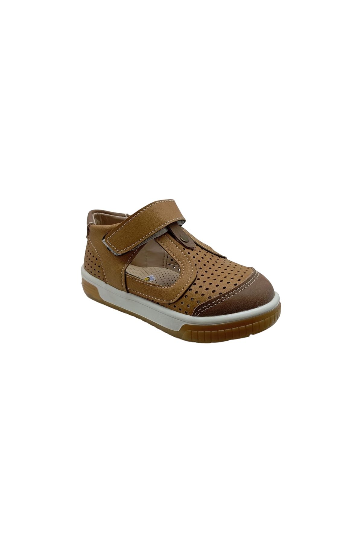 innsteal Kahverengi- Ekru  Renk, Ortopedik, Erkek Çocuk Bantlı (Cırtlı)  Yazlık Ayakkabı