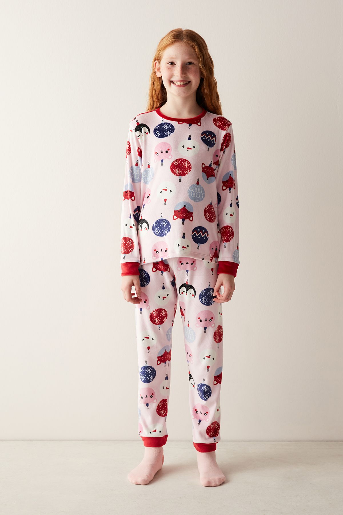 Penti Kız Çocuk Ornament Pembe Pijama Takımı