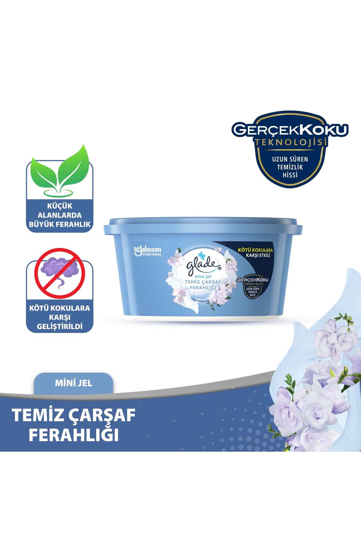 Glade Mini Jel, Temiz Çarşaf Ferahlığı, 70 g