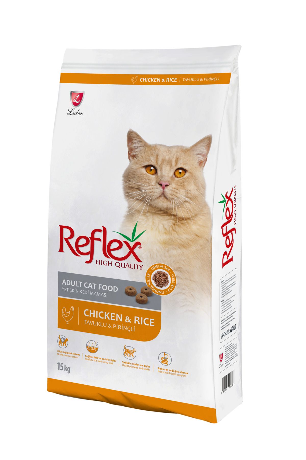 Reflex Tavuklu Ve Pirinçli Yetişkin Kedi Maması 15 Kg