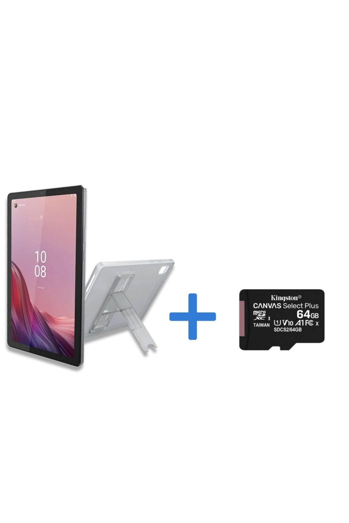 LENOVO Tab M10 (3rd Gen) 4GB 64GB 10.1" WUXGA IPS Tablet Şeffaf Kılıf ve Kingston 64GB microSD Kart