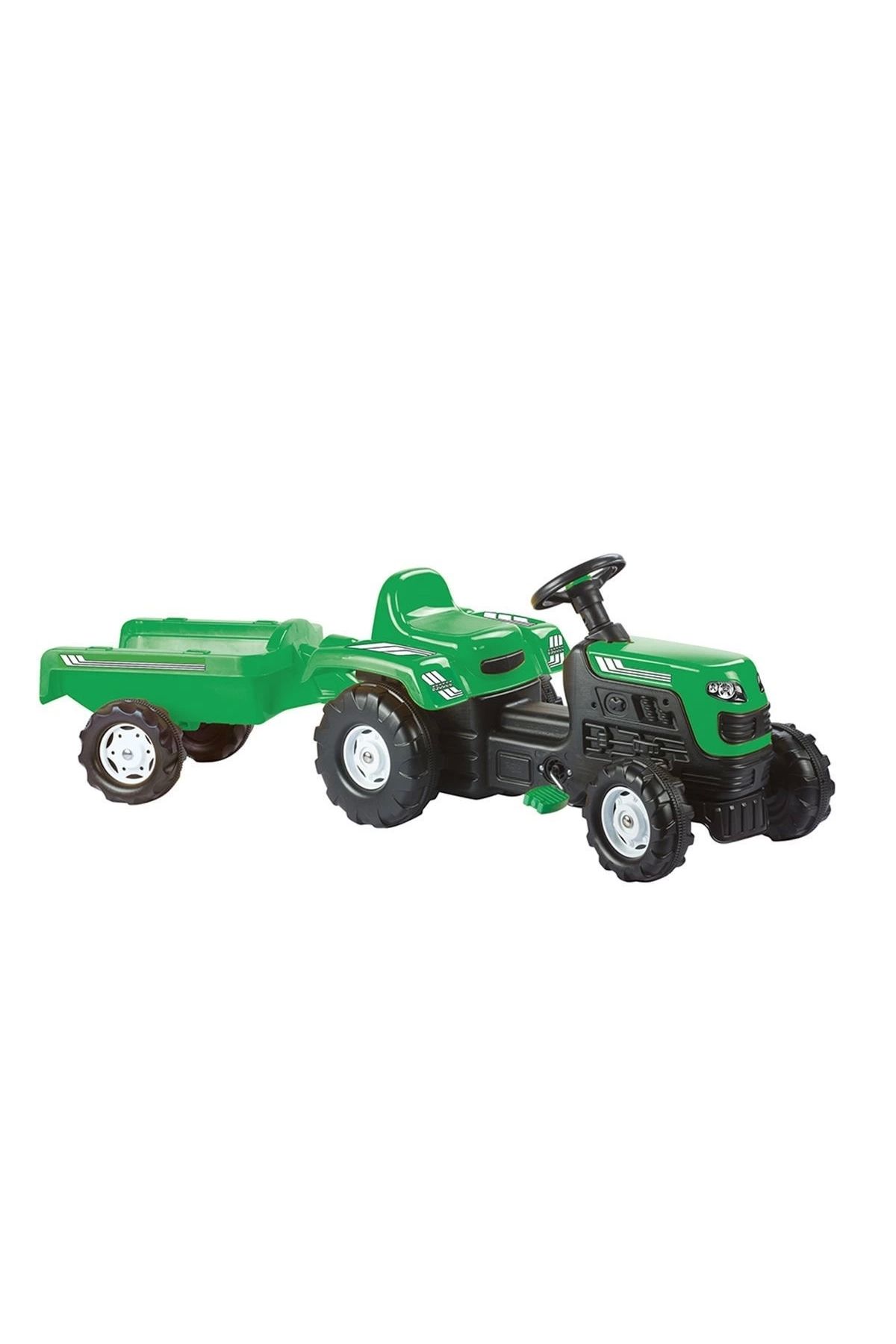 SAZE 8246 Römorklu Pedallı Traktör Yeşil -dolu