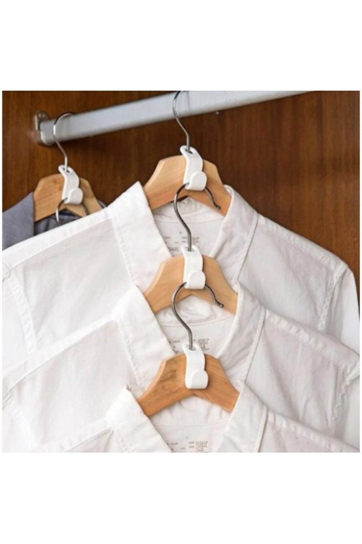 Genel Markalar Askı Çoğaltıcı Kanca Seti - Pratik Düzenleyici Kıyafet Askı Çoğaltma Klips - 10 Adet Elbise Askı