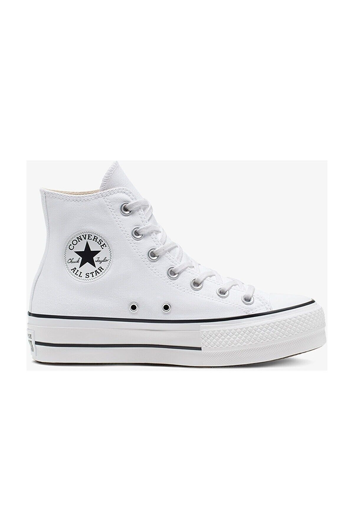 Converse Convers Chuck Taylor All Star Platform Canvas Kadın Günlük Spor Ayakkabı 560846cbeyaz