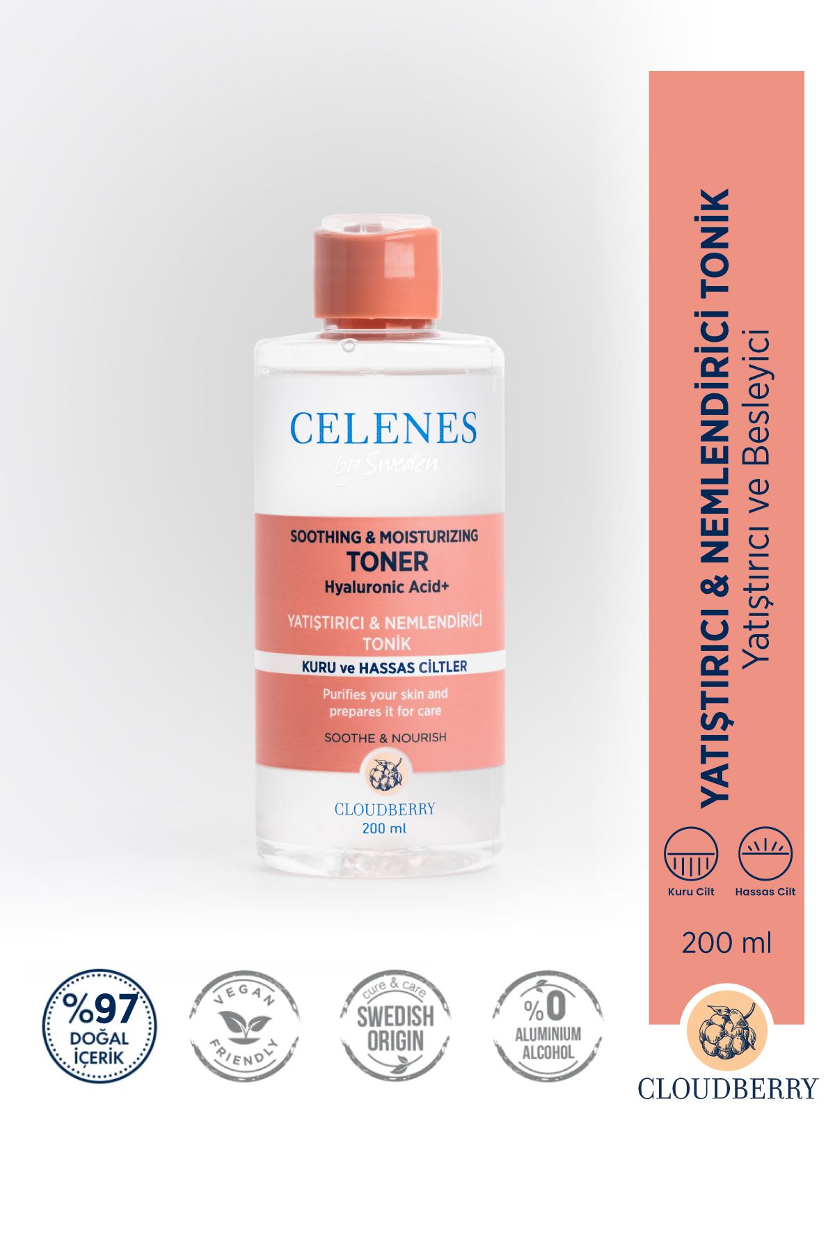 Celenes by Sweden Cloudberry Nemlendirici & Yatıştırıcı Tonik 200 ml