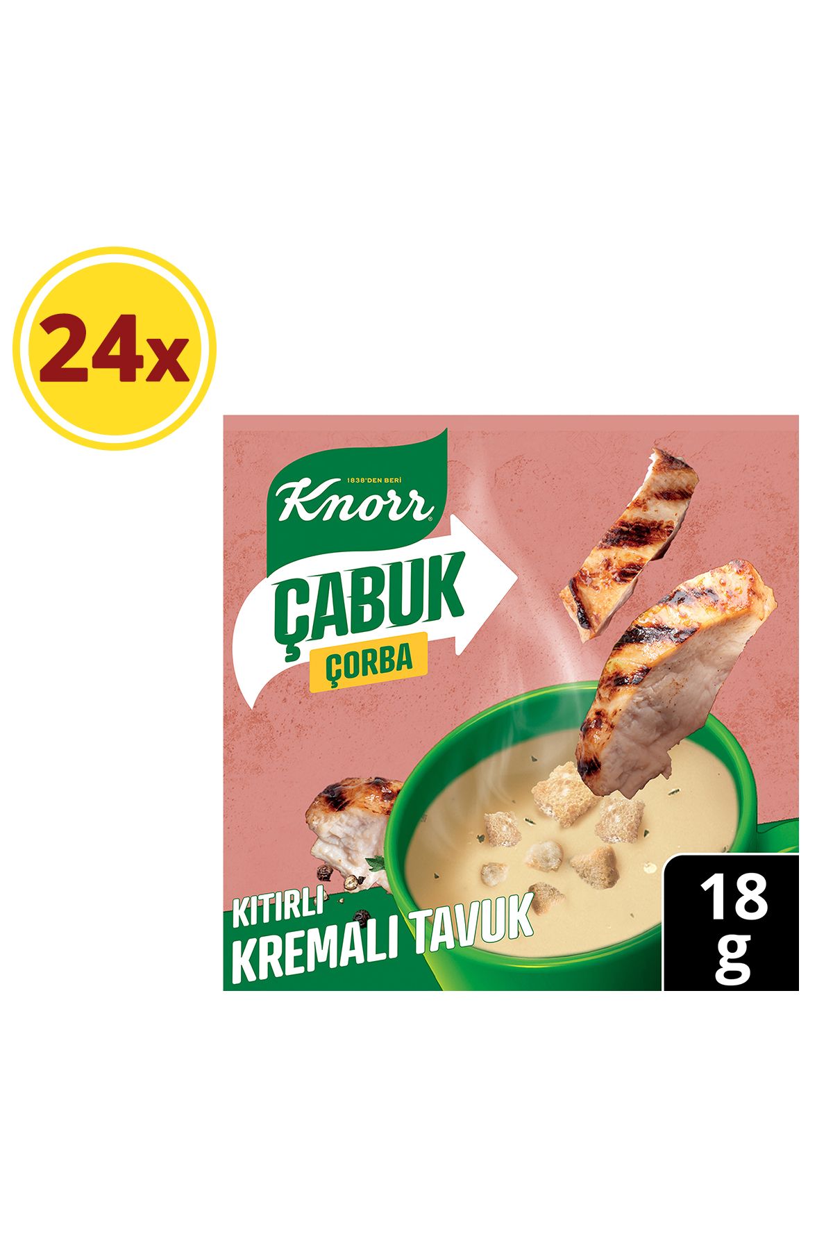 Knorr Kremalı Tavuk Çabuk Çorba 18 gr X 24 Adet