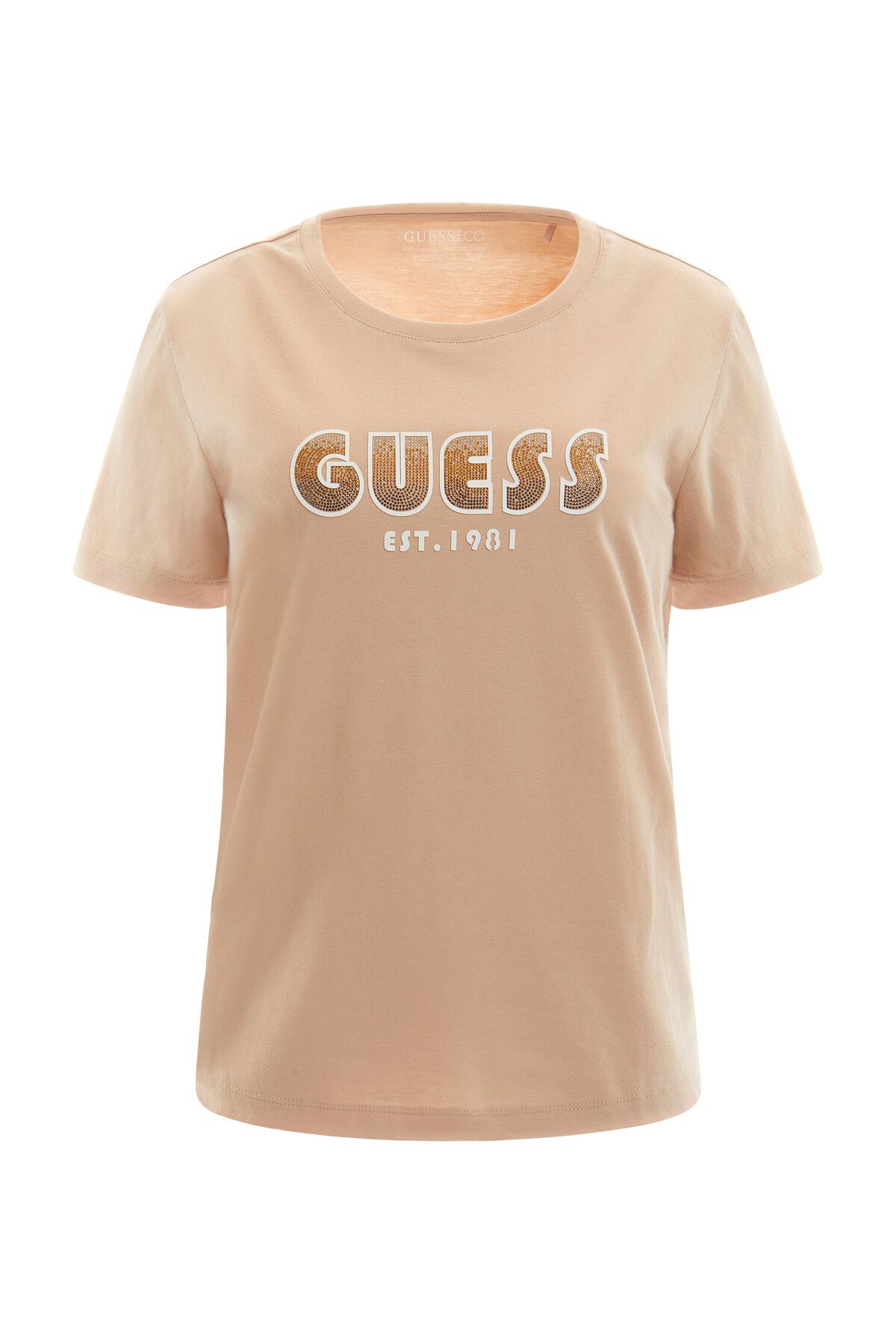 Guess Shaded Logo Kadın Regular Fit T-Shirt