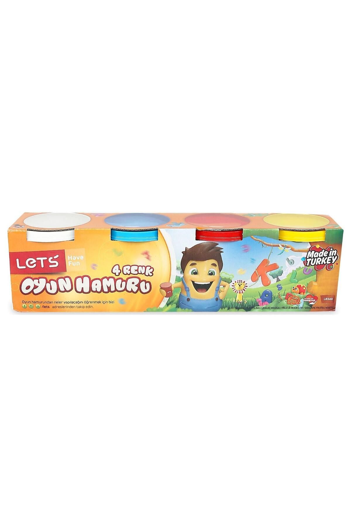 Lets Oyun Hamuru 4 Renk Normal Renkler L-8340 600 gr