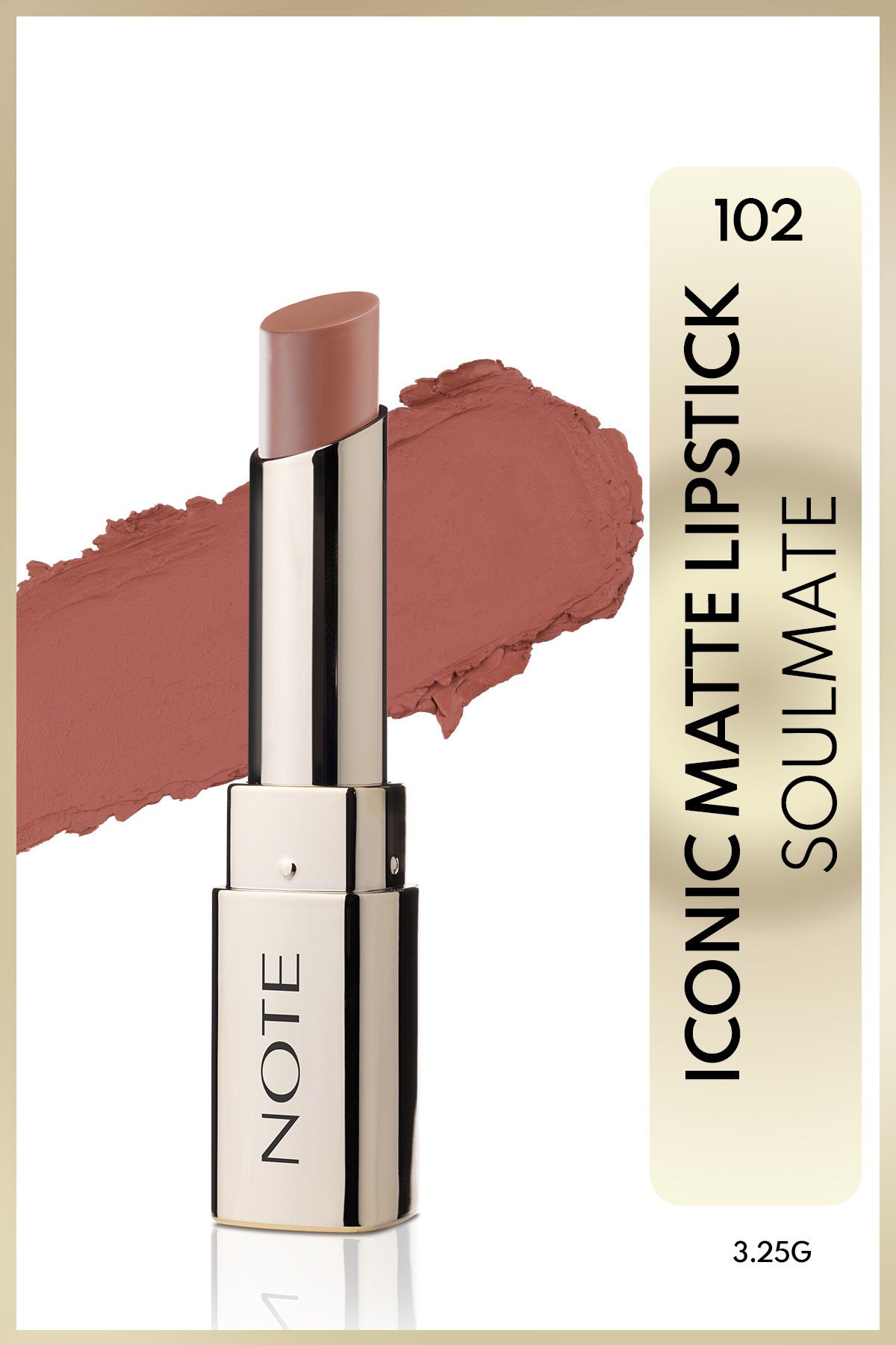 Note Cosmetics Iconic Matte Lipstick Kalıcı Mat Ruj 102 Soulmate -nude