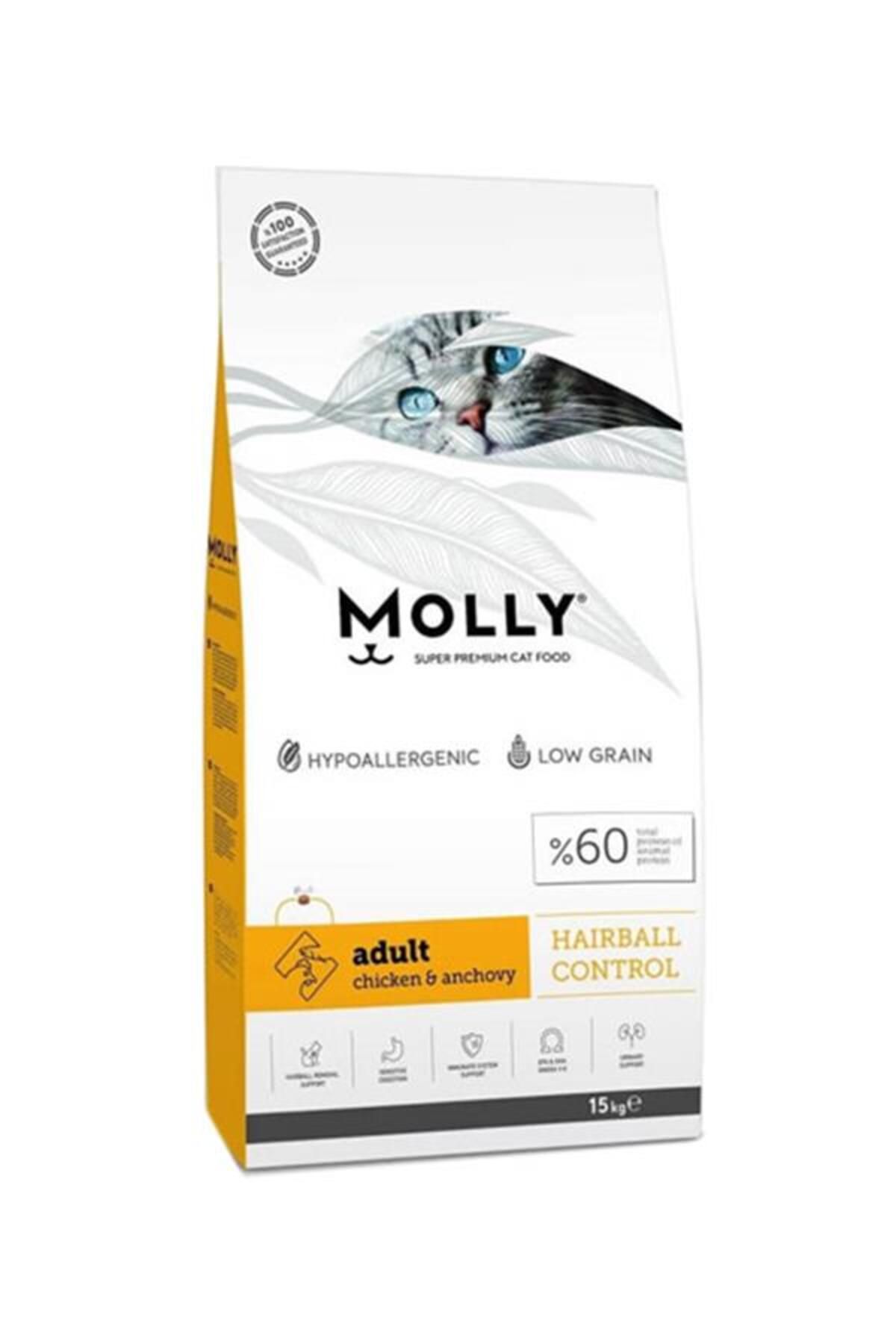 Molly Düşük Tahıllı Hipoalerjenik Tavuklu 15 Kg Yetişkin Kedi Maması