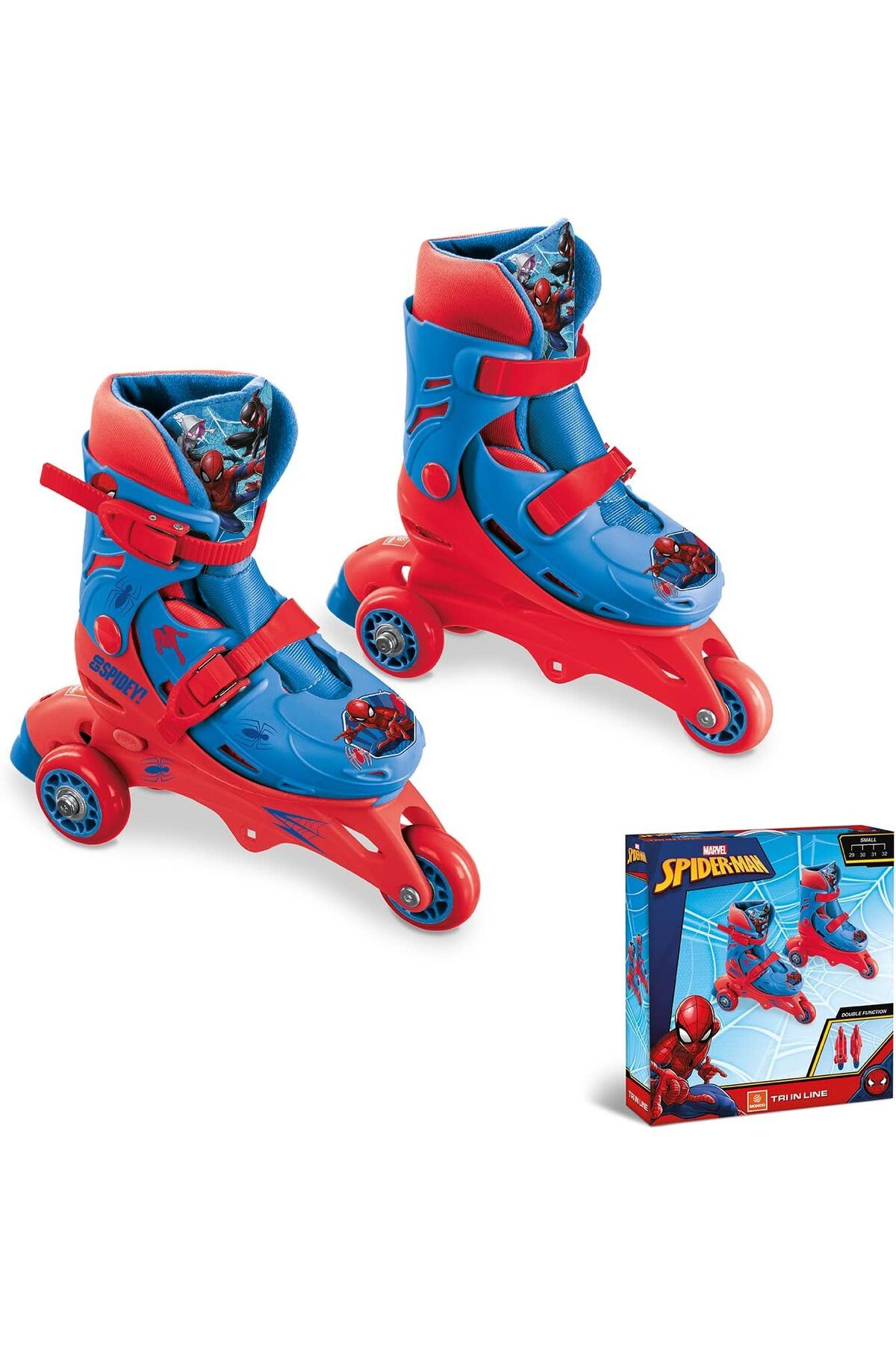 Tower Toys Spiderman Desenli Inline 3 Tekerlekli Paten 29 Numaradan 32 Numaraya Kadar Ayarlanabilir Paten