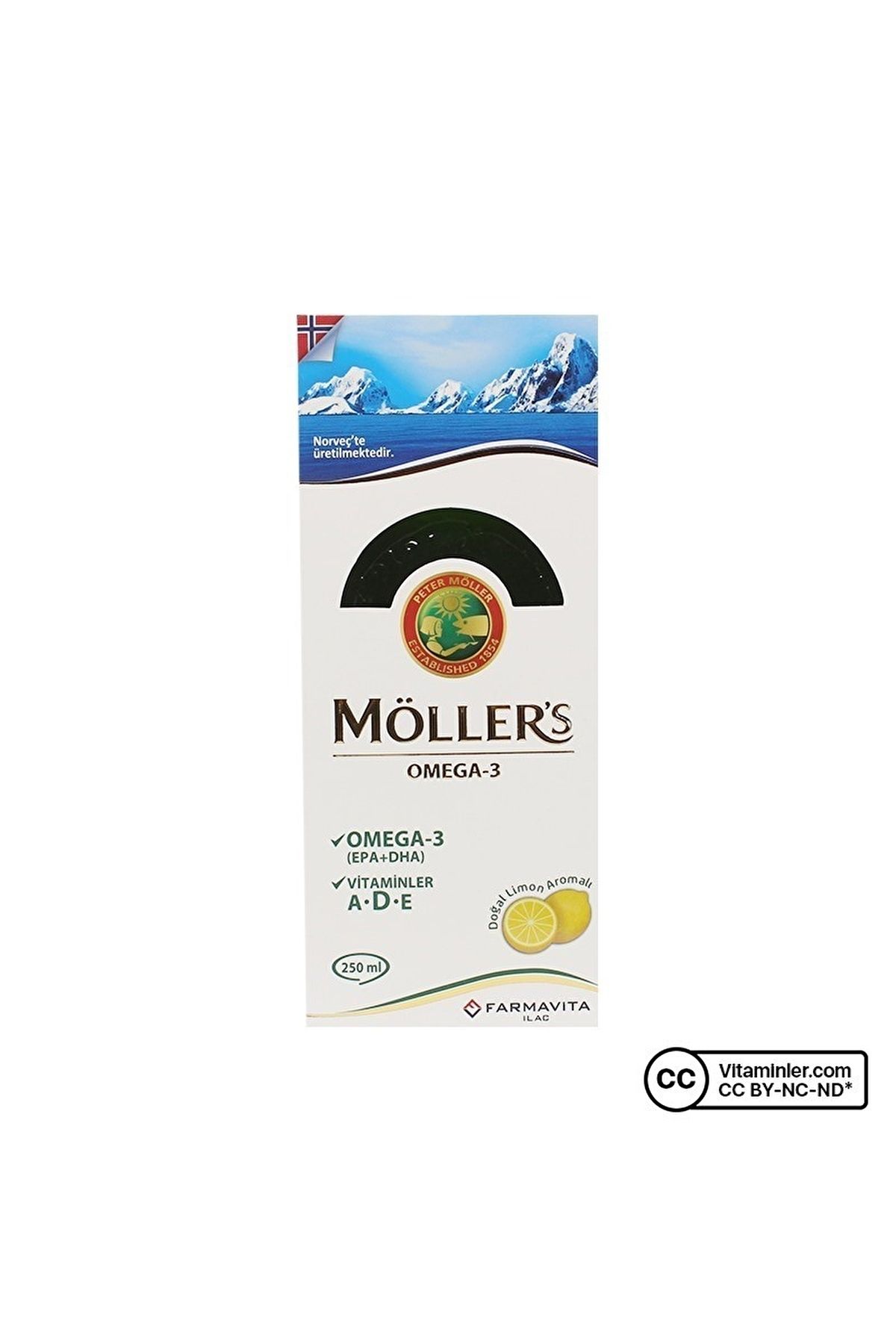 Mollers Omega 3 Limon Aromalı Balık Yağı Şurubu 250 ml