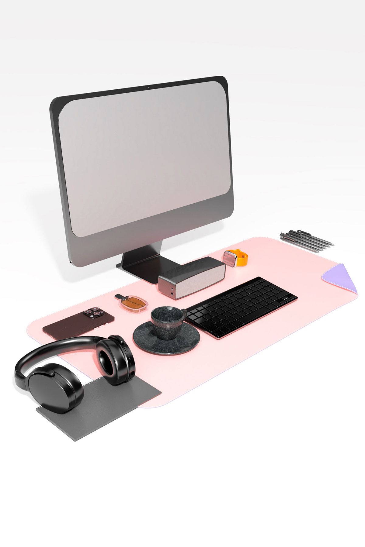 HELİXSUN Deri Mousepad Oyuncu Matı Laptop ve Bilgisayar Uyumlu Geniş Gaming Masa Sümeni Ve Mouse Pad 80x40Cm