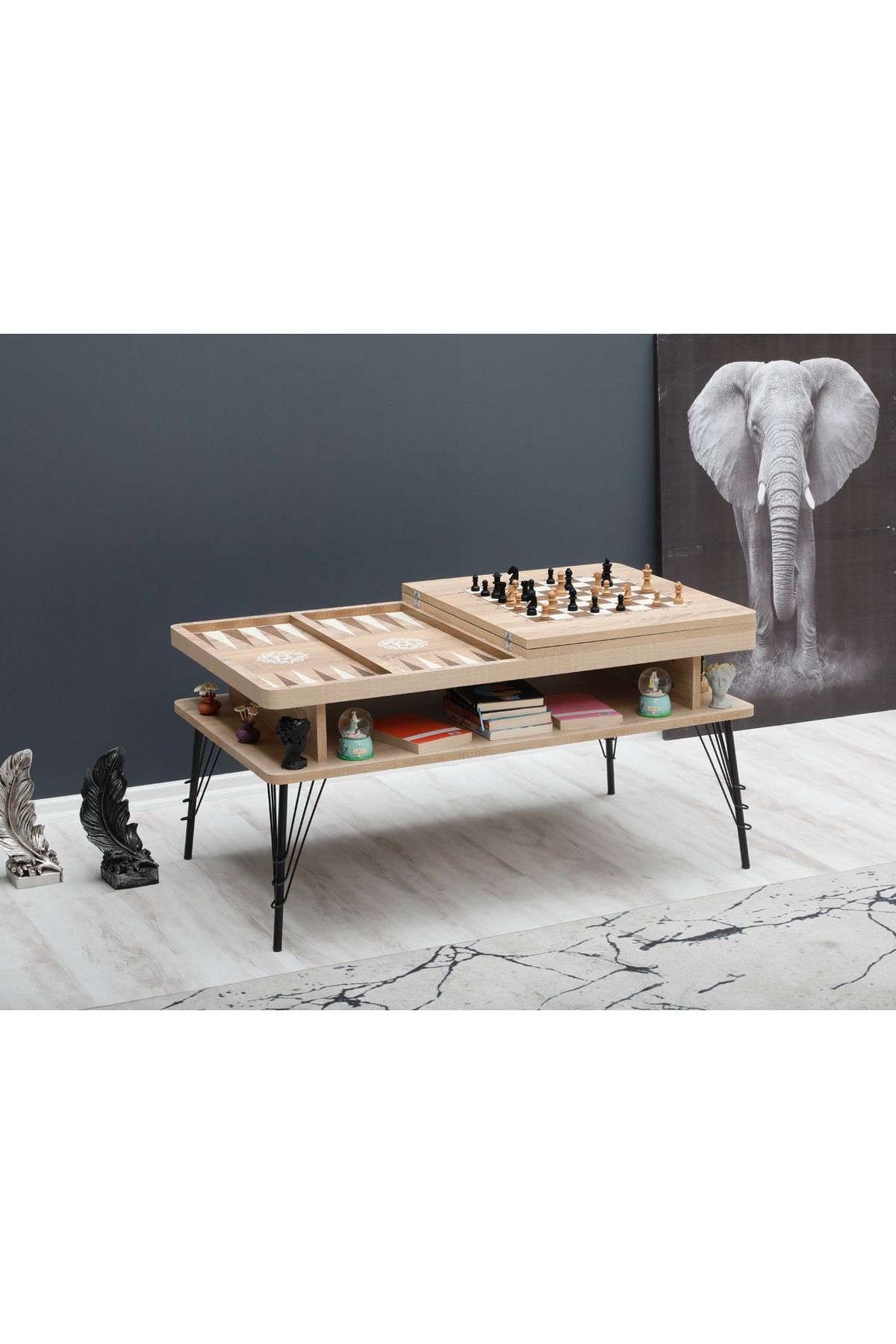 JoyMassa joy satranç ve tavla masası orta sehpa