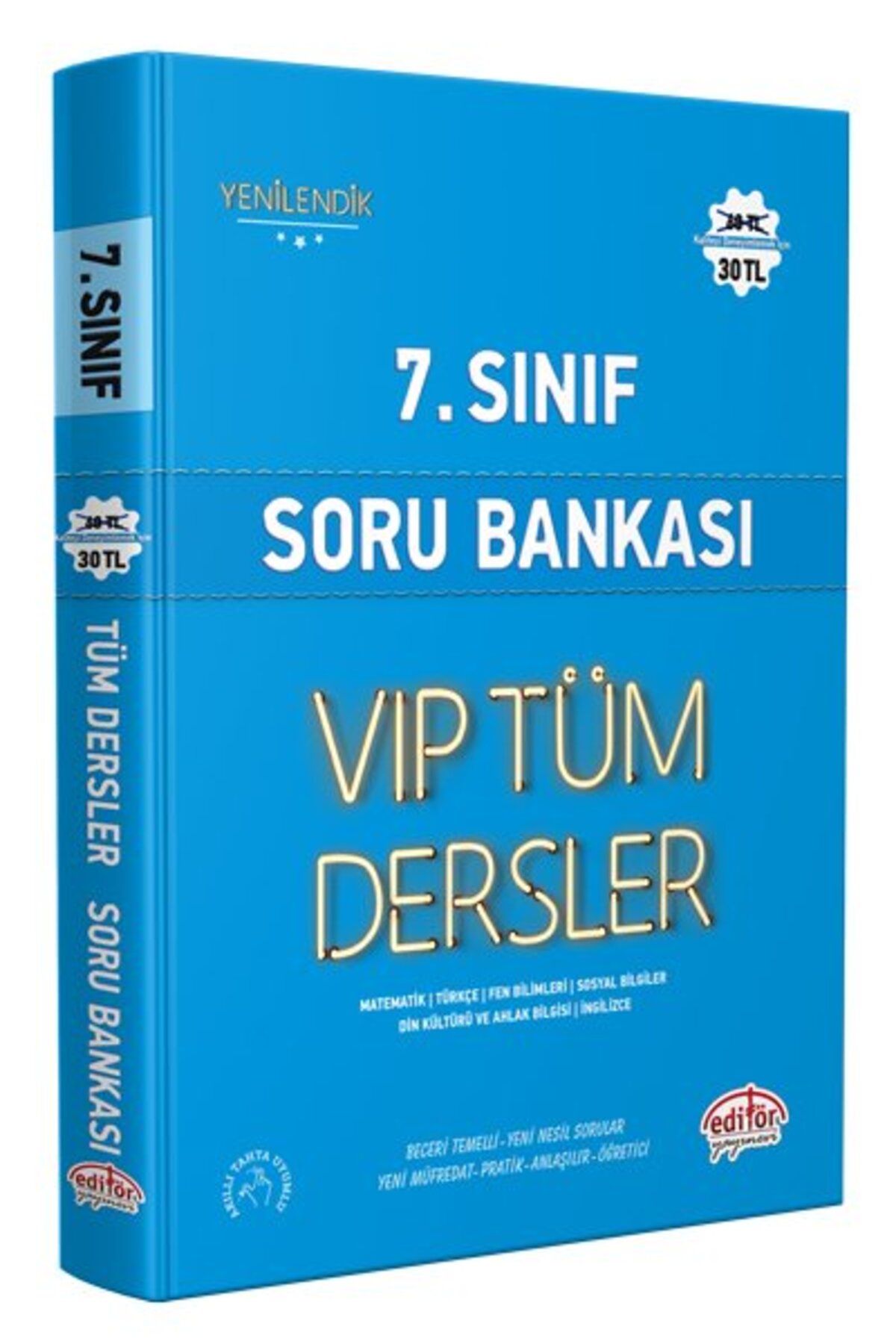 Editör Yayınları 7. Sınıf Vıp Tüm Dersler Soru Bankası Mavi Kitap - Editör Yayınevi
