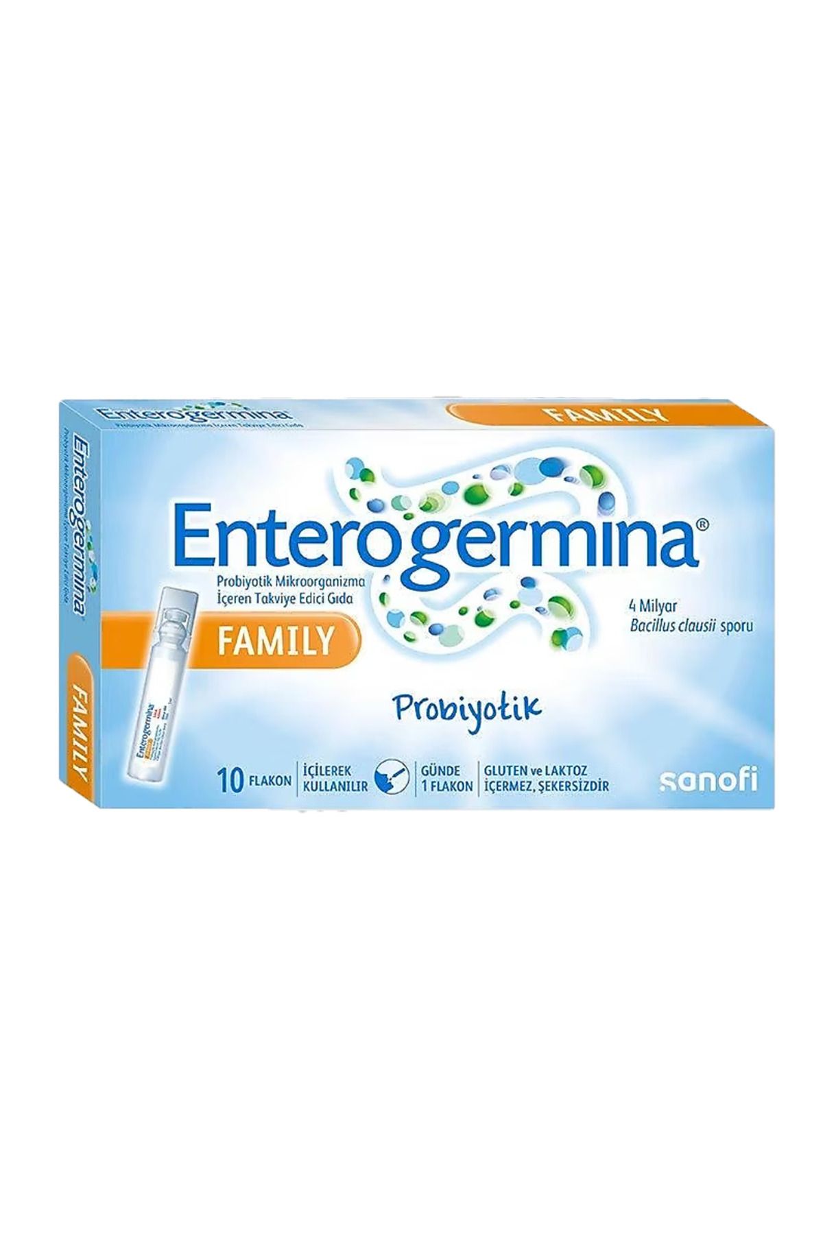 99 Enterogermina Family Takviye Edici Gıda 50ml ( 5ml X 10 Flakon ) Stt 11-2025