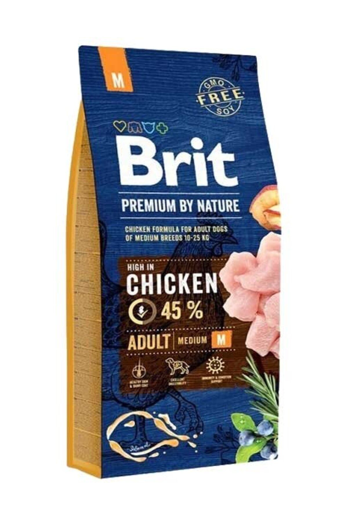 Brit Care Premium Nature Tavuklu Orta Irk Yetişkin Köpek Maması 15 Kg