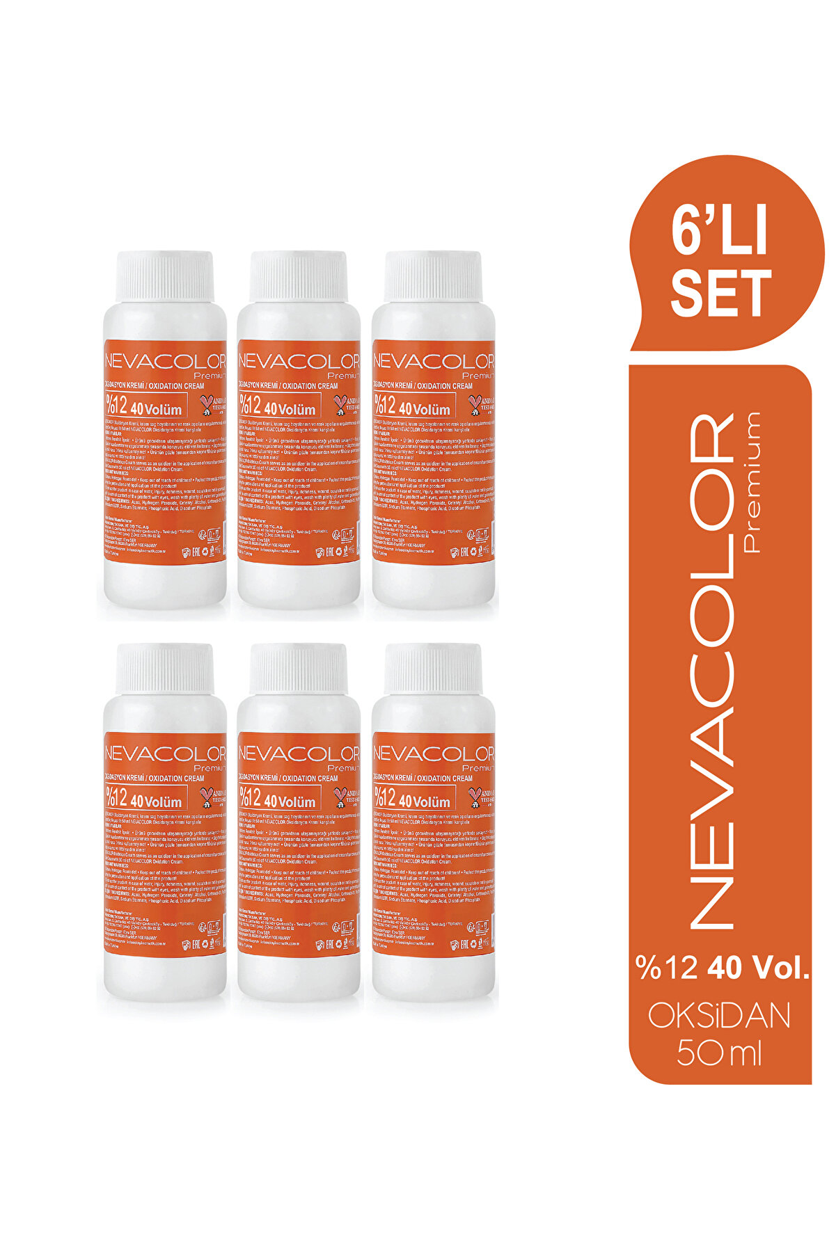 Neva Color Oksidasyon Kremi 50 ml - 40 Volüm %12 6'lı