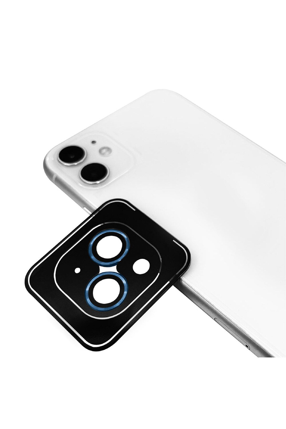Genel Markalar iPhone 13 Mini Uyumlu CL-09 Kamera Lens Koruyucu-Lacivert