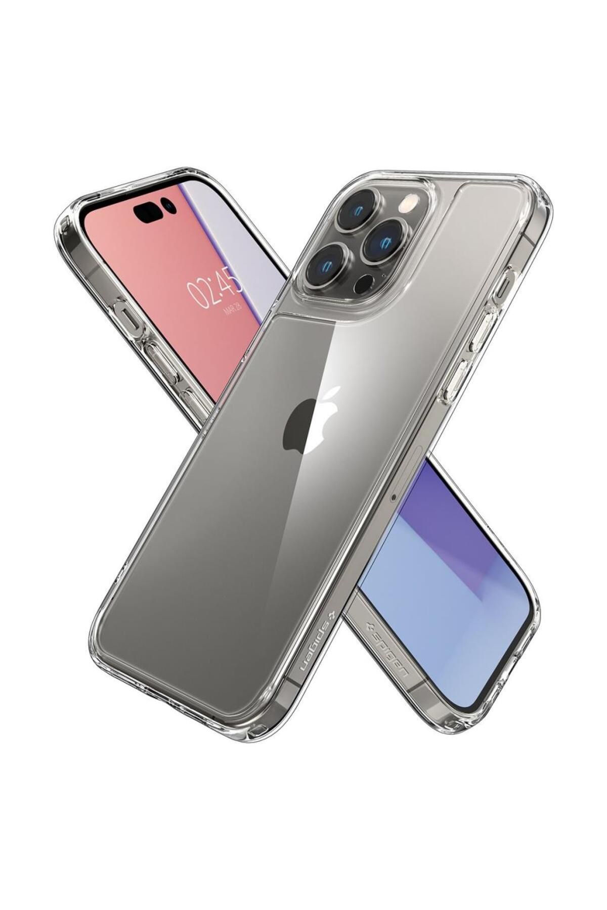 Spigen iPhone 14 Pro Max Kılıf Quartz Hybrid Crystal Clear - ACS04830
