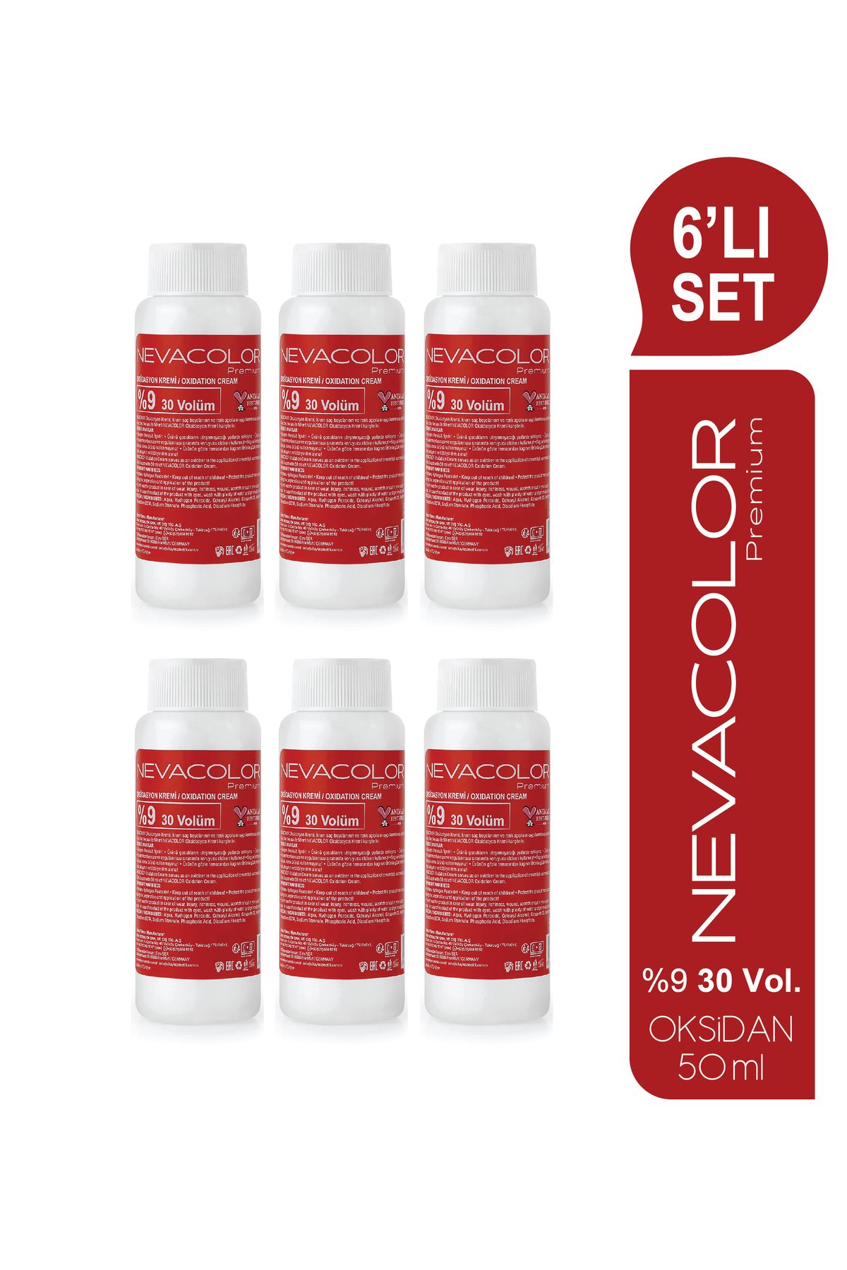 Neva Color Oksidasyon Kremi 50 ml - 30 Volüm %9 6'lı