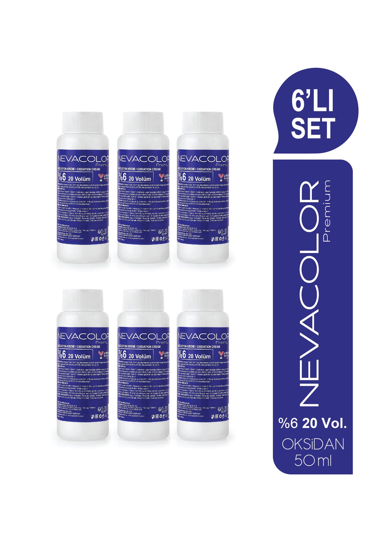 Neva Color Oksidasyon Kremi 50 ml - 20 Volüm %6 6'lı