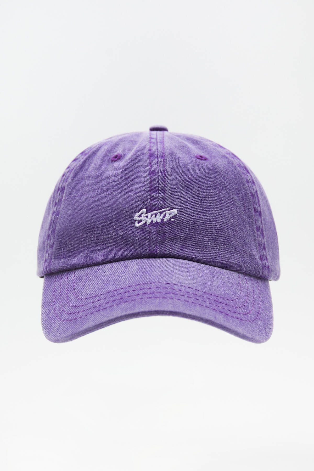 Pull & Bear Soluk efektli lila şapka