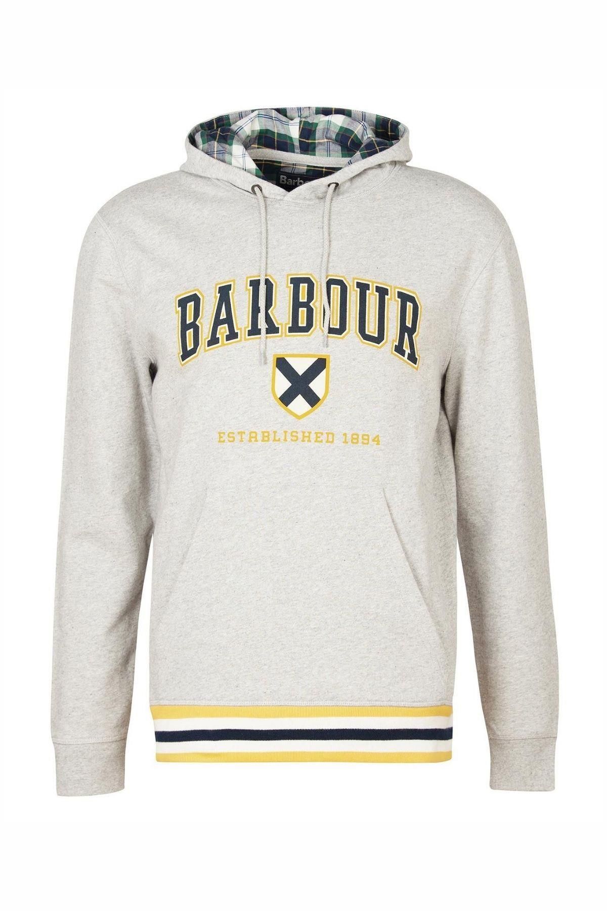 Barbour Linacre Logo Sweatshirt Gy52 Grey Marl