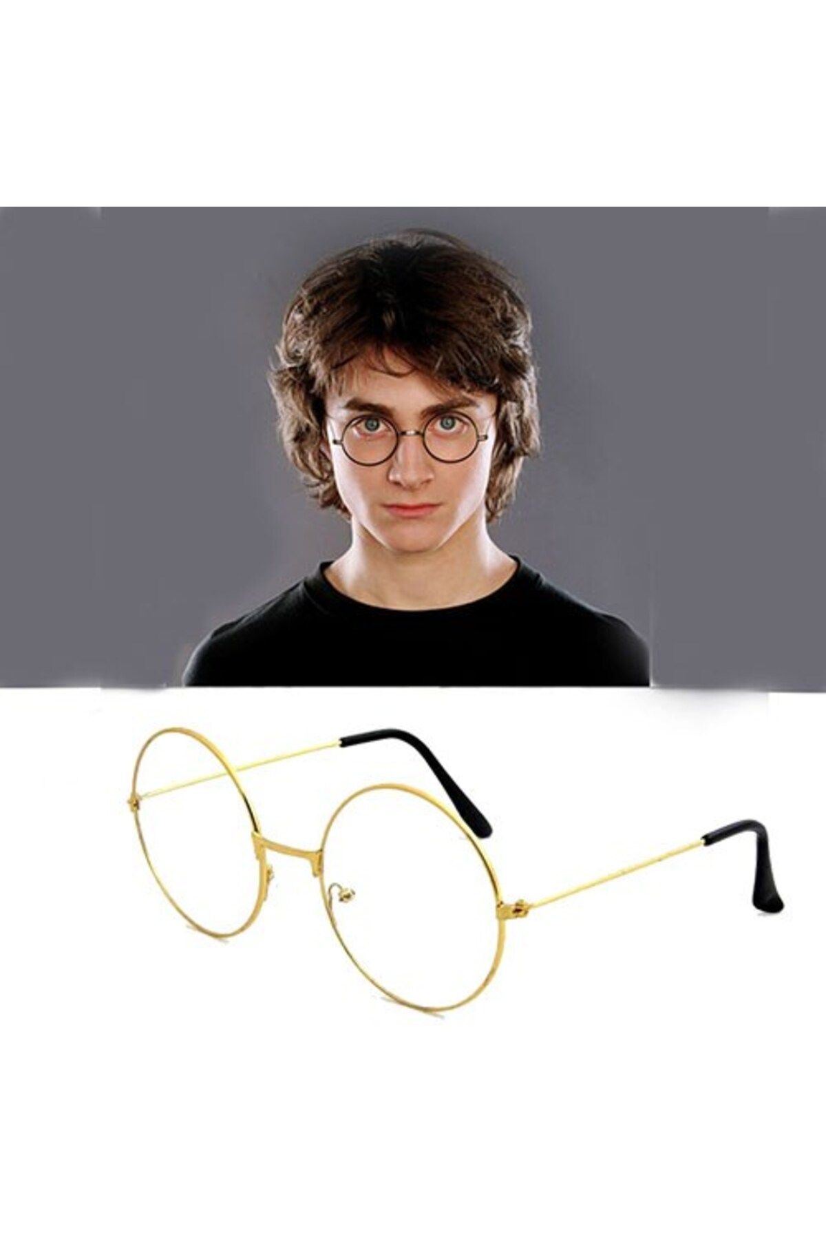 TEKNO İSTANBUL Harry Potter Metal Çerçeveli Gözlüğü - Haryy Potter Gryffindor Gözlüğü