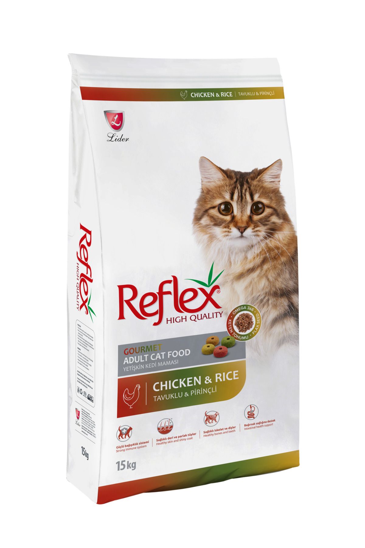 Reflex Multi Colour Tavuklu Renkli Taneli Yetişkin Kedi Maması 15 Kg