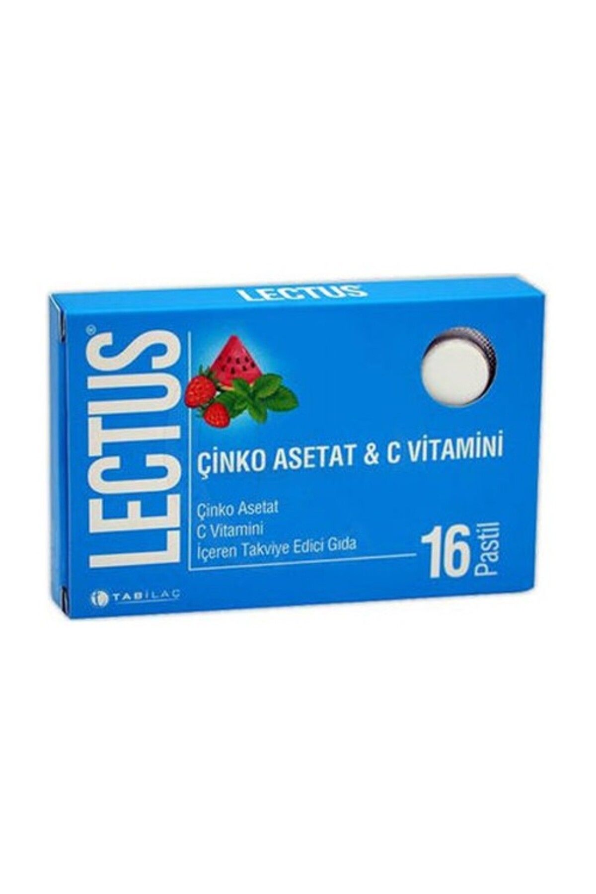 Tab Ilaç Lectus Çinko Asetat & C Vitamini Pastil 16 'lı
