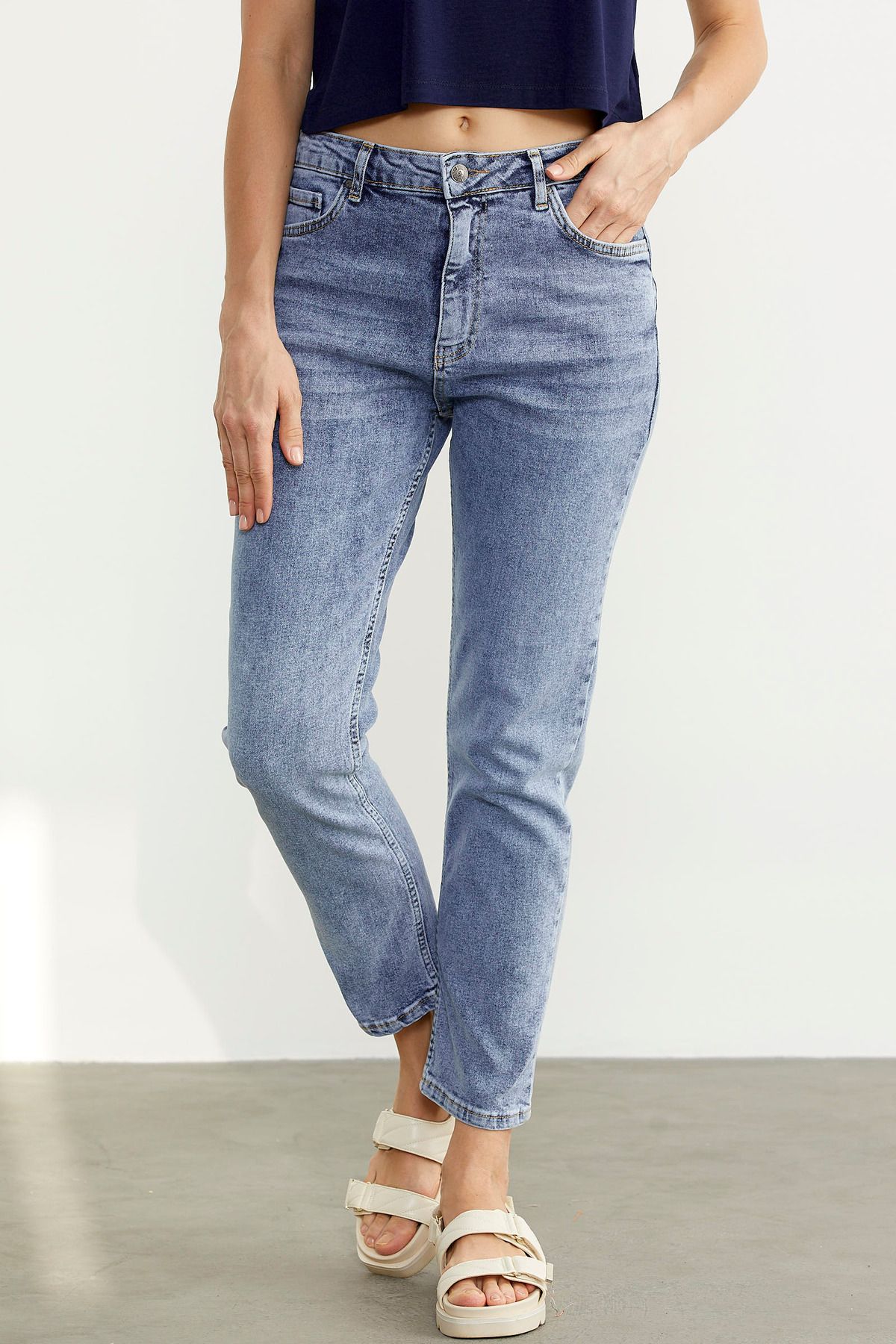 Sementa Straight Comfort Fit Jean Pantolon - Açık Mavi