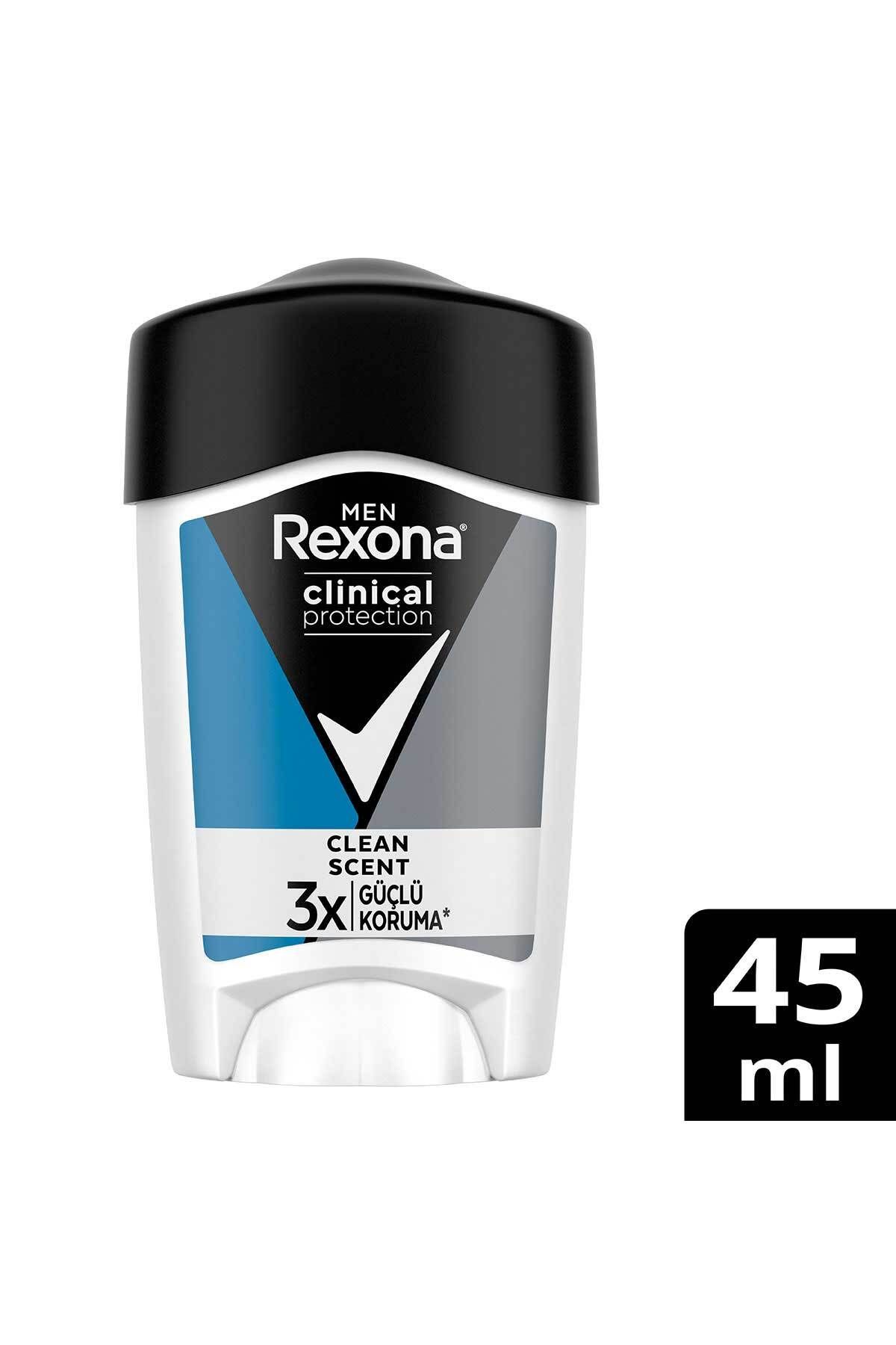 Rexona Men Clinical Protection Erkek Stick Deodorant Clean Scent 3x Güçlü Koruma 45 ml