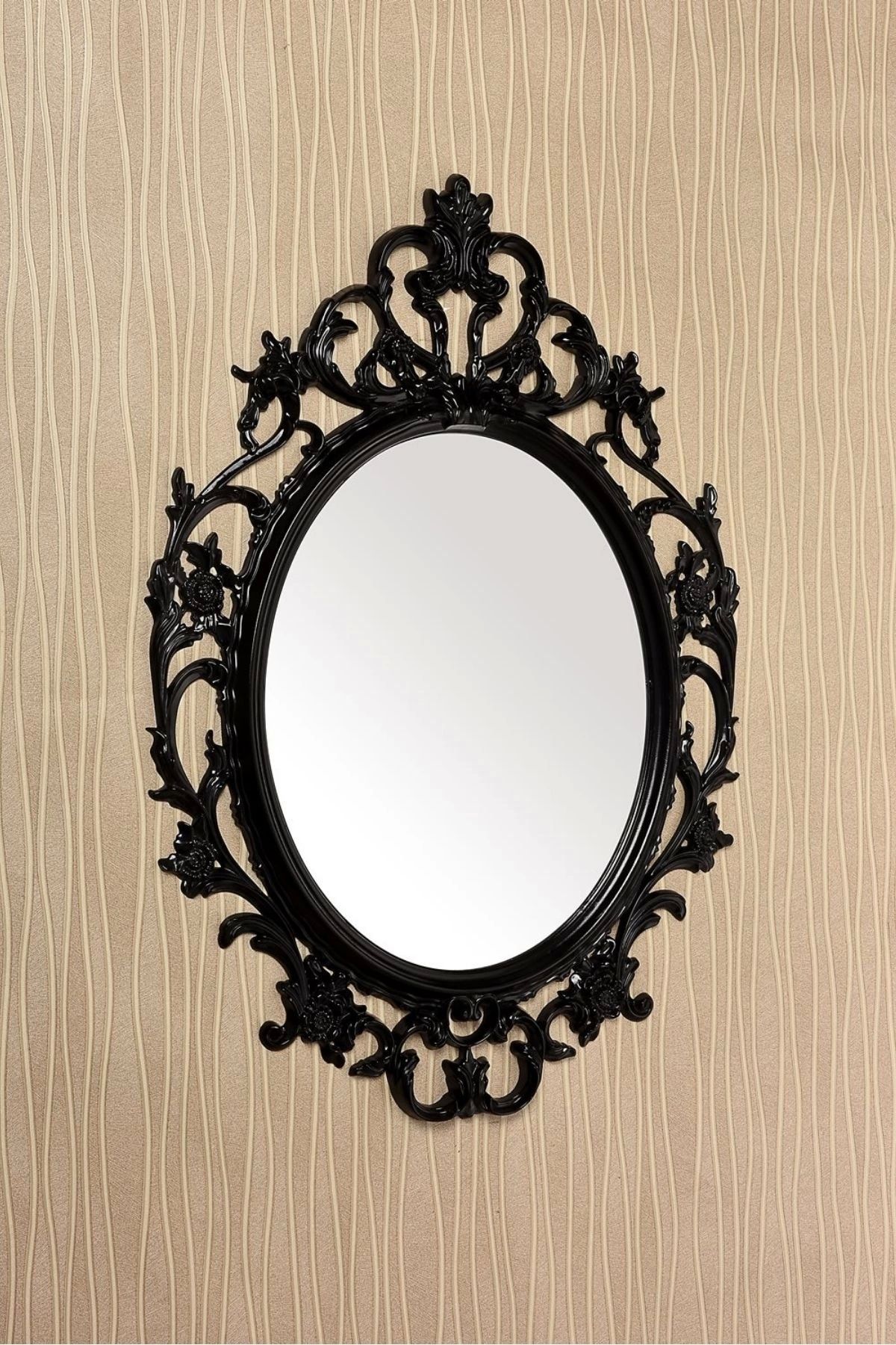 Altıntepe Dekoratif Ayna Boyalı Dolu Siyah