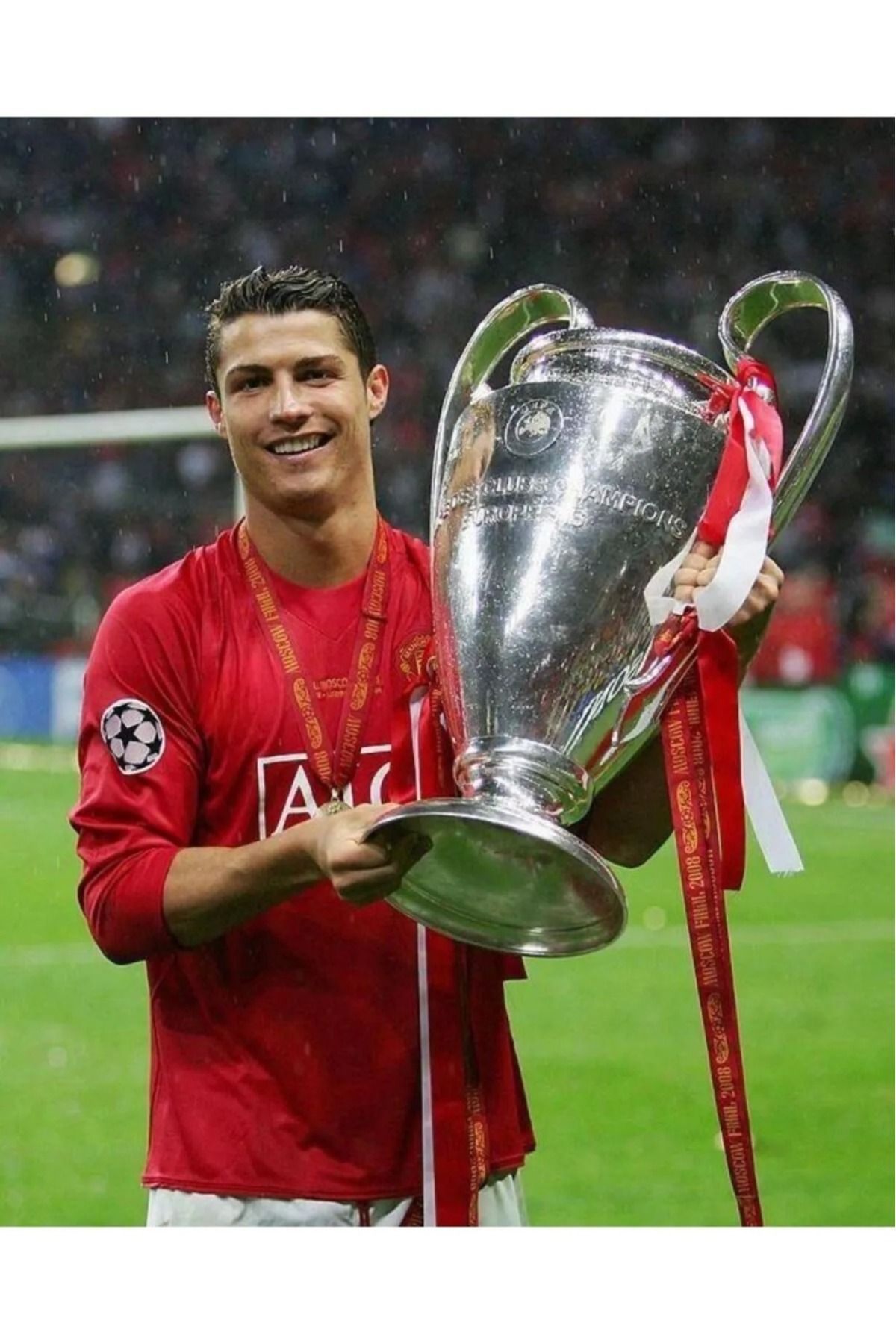 fireball Manchester United 2008 Şampiyonlar Ligi Moscova Finali Uzun Kol Ronaldo Forması Kırmızı