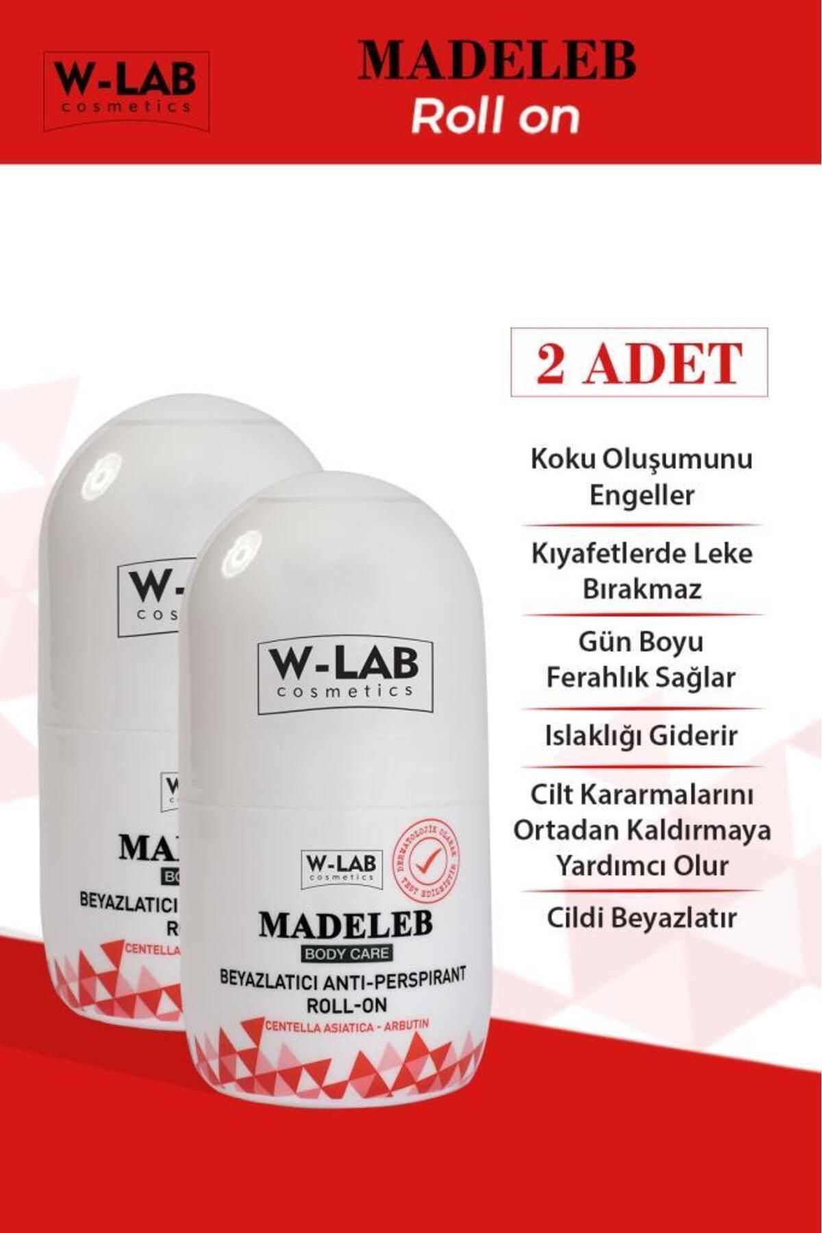 W-Lab Kozmetik W-lab Madeleb Roll On 50 ml 2 Li Paket