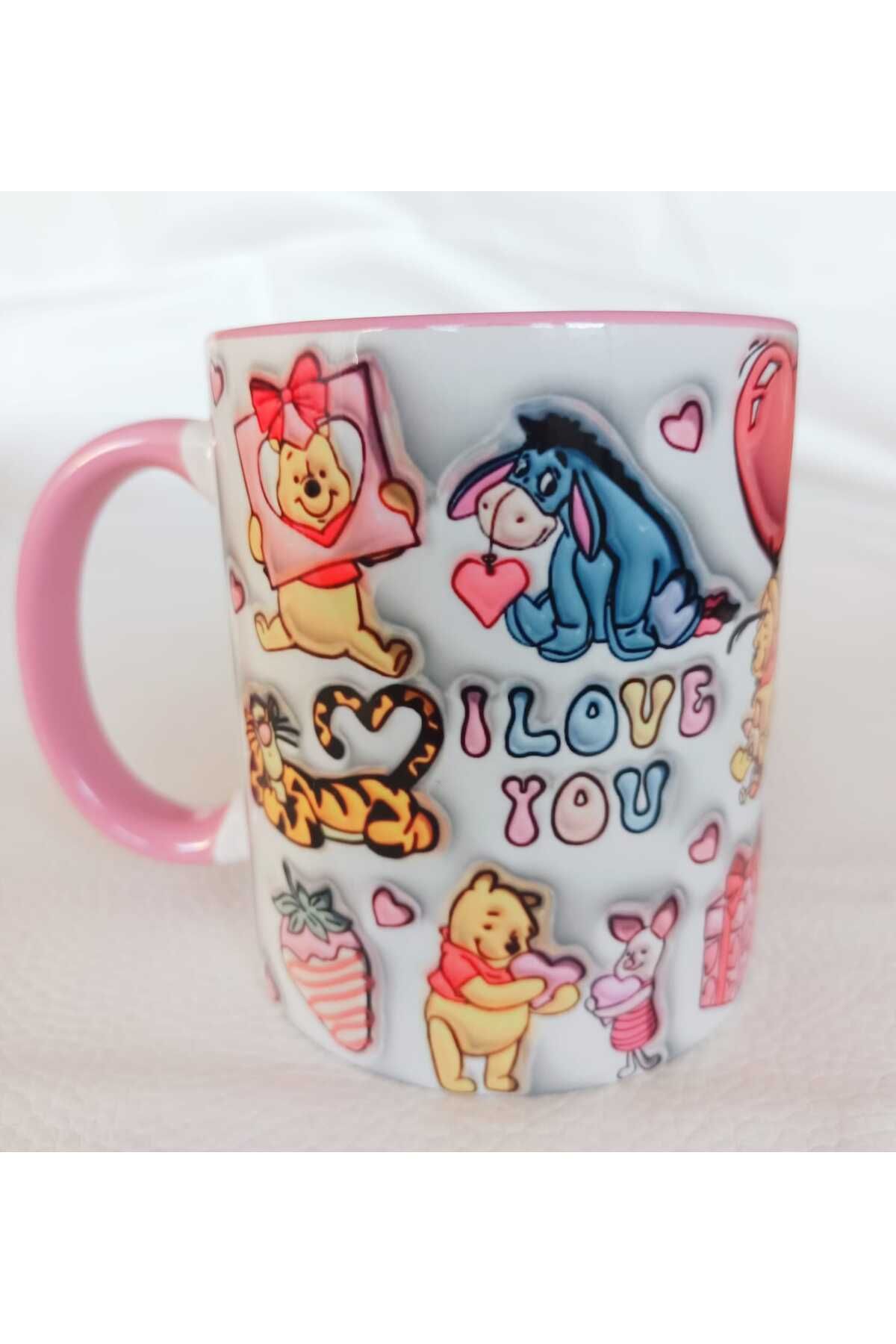 Mugs and love Winny the pooh 3D tasarım kupa
