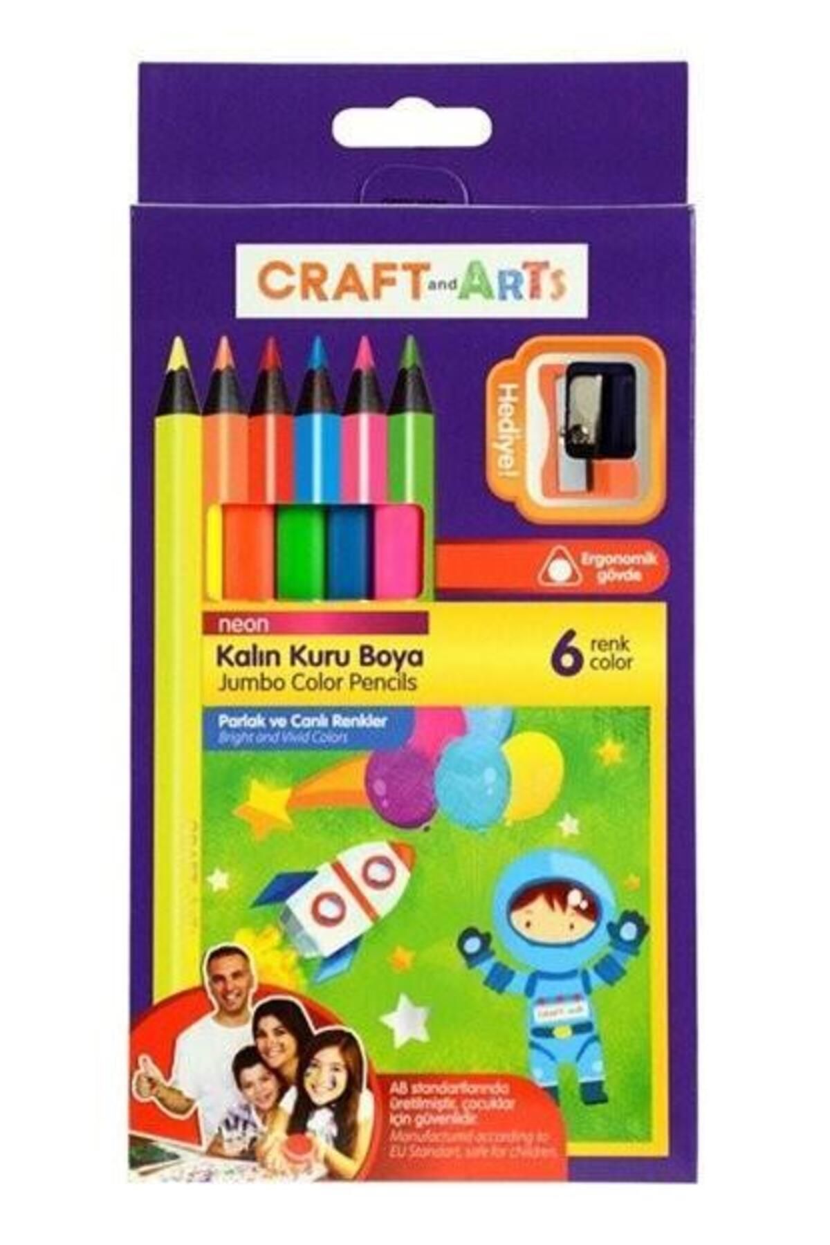 Craft and Arts Craft&arts Kuru Boya Jumbo Neon 6 Lı Paket