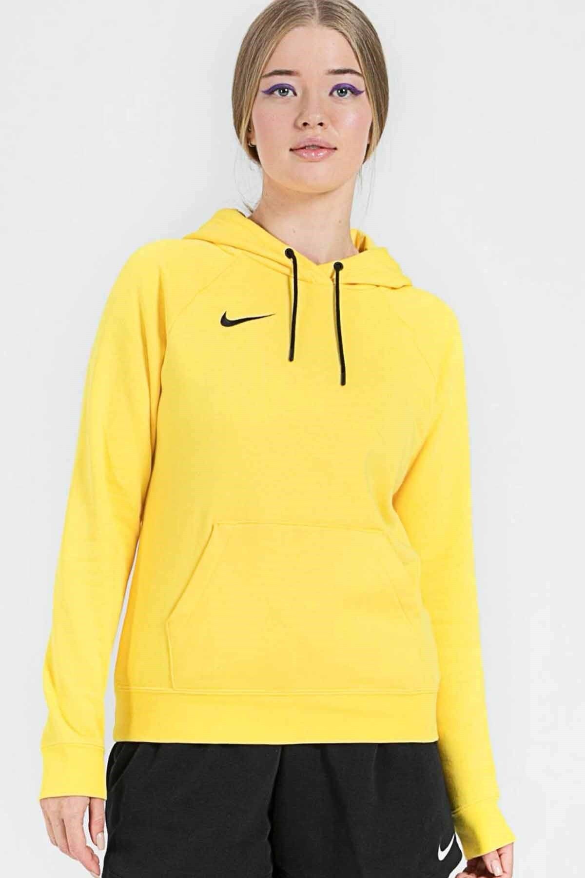 Nike W Nk Flc Park20 Po Kadın Sweatshirt Cw6957-719-sarı